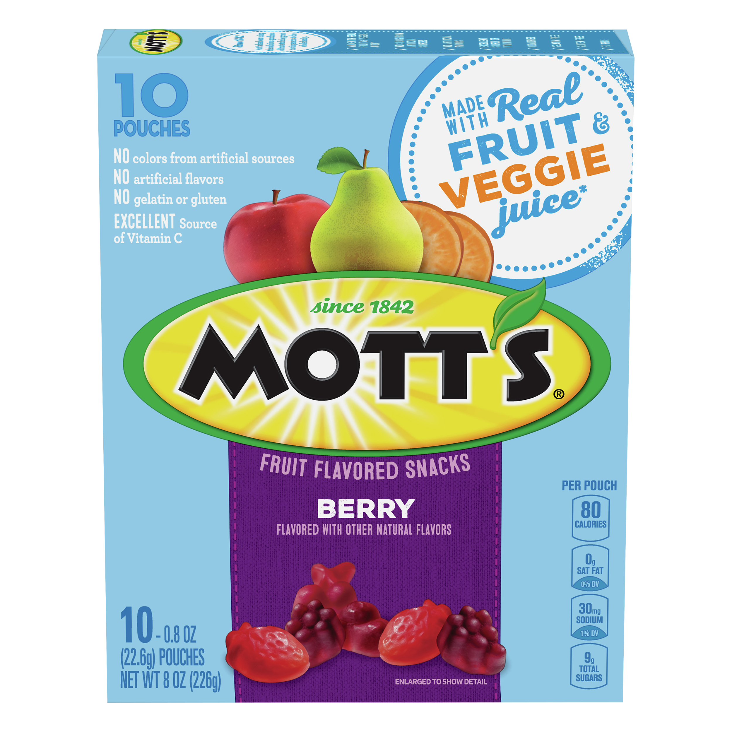Mott's Berry Fruit Flavored Snacks 10 Ea