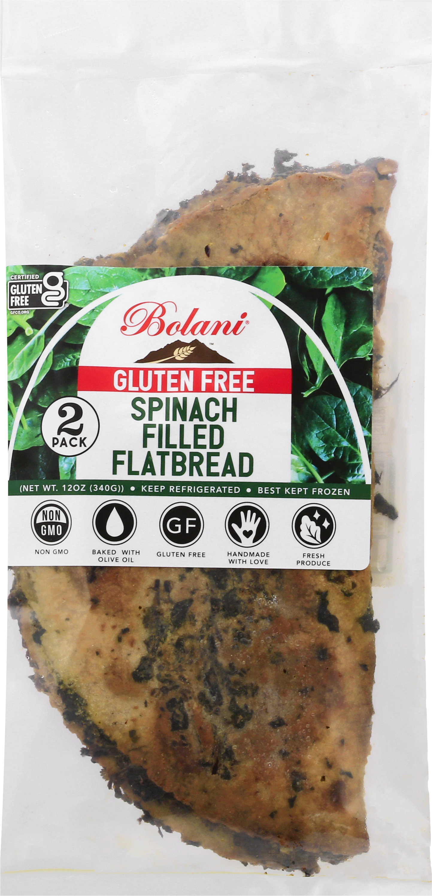 Flatbread, Gluten Free, Spinach Filled