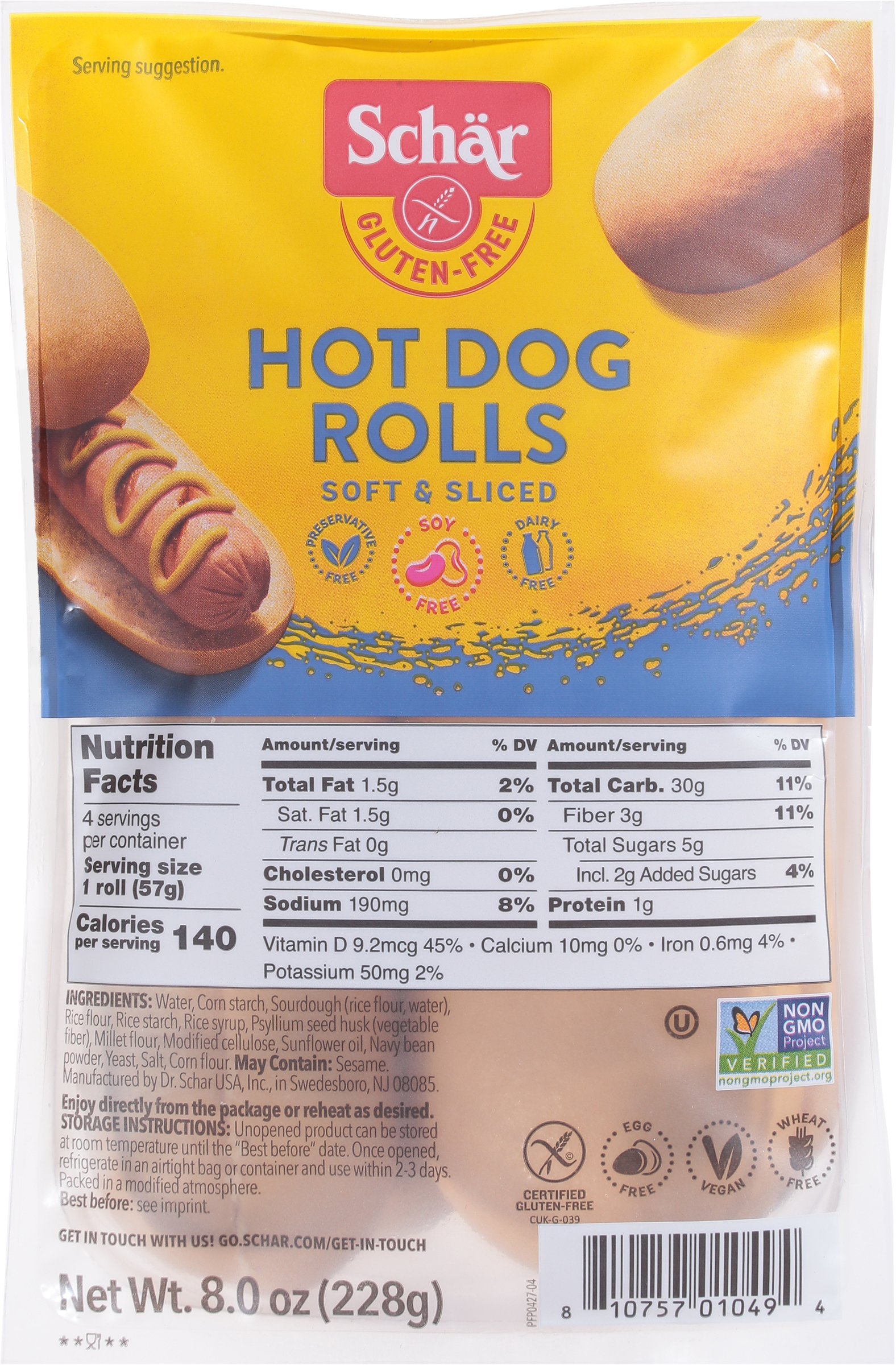 Hot Dog Rolls, Soft & Sliced