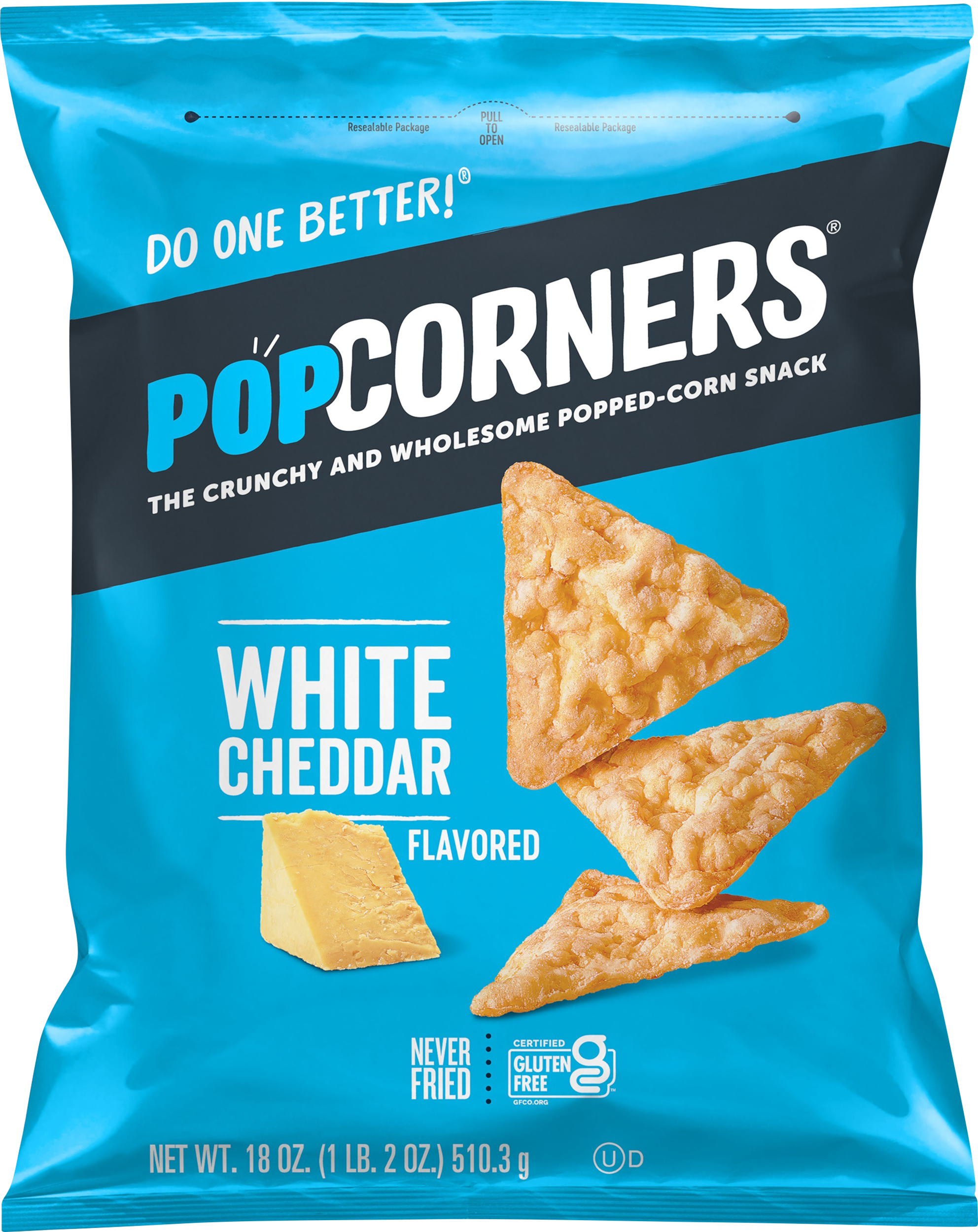 Popped-Corn Snack, White Cheddar Flavored