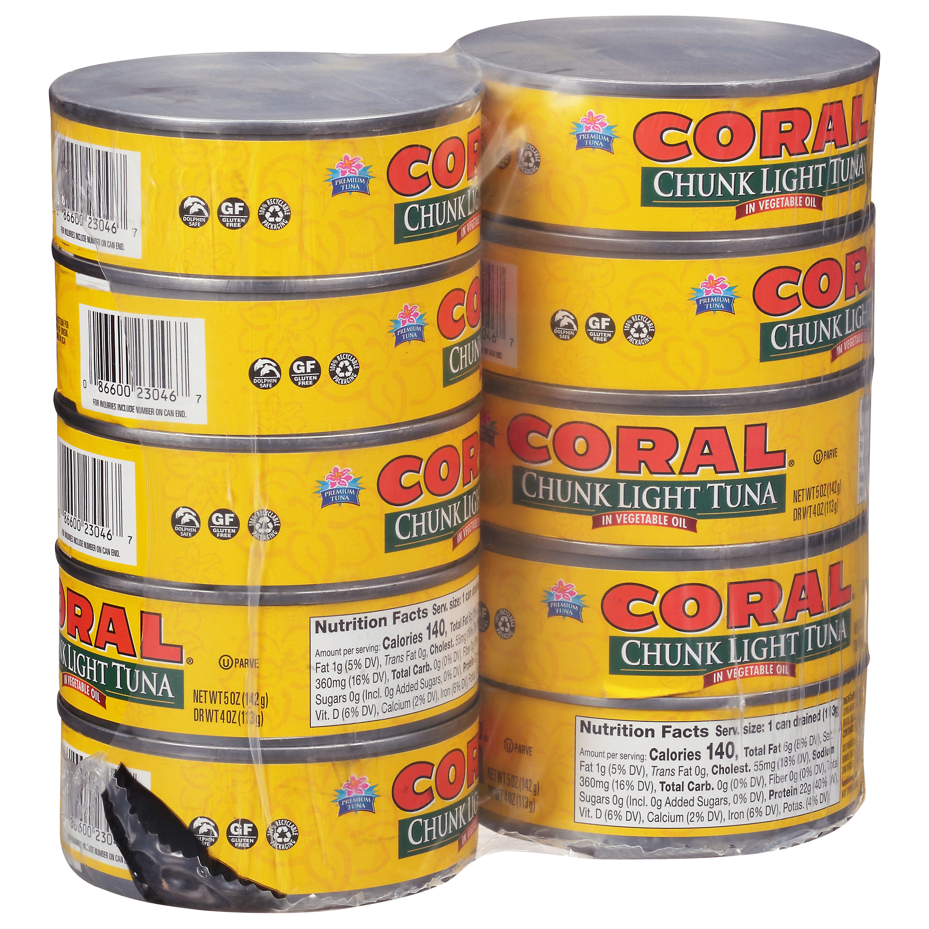 Coral Chunk Light Tuna In Vegetables Oil 10 - 5 Oz Cans