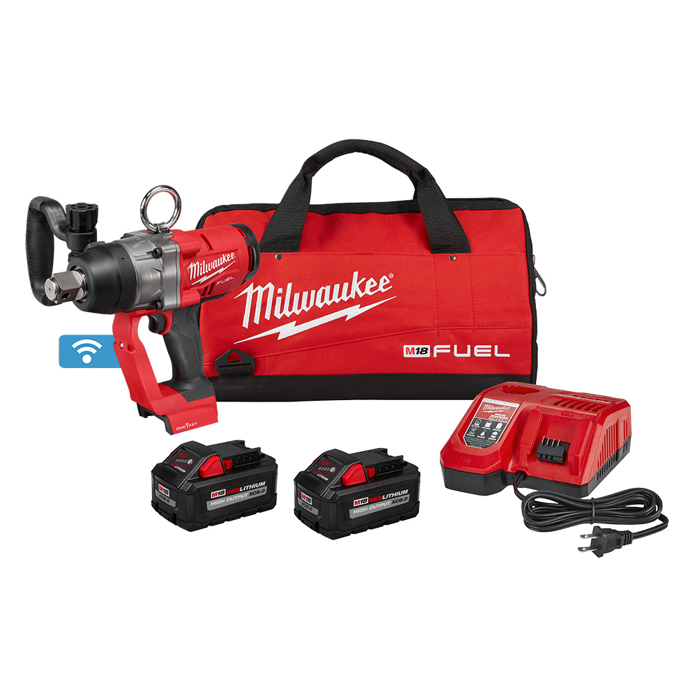 Milwaukee M18 Fuel 1 HTIW W One Key Kit W 2 8 0 Ah Batteries White Cap