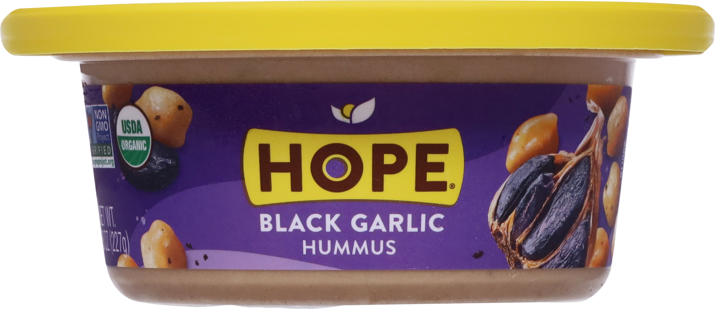 Hummus, Black Garlic, Lightly Blended