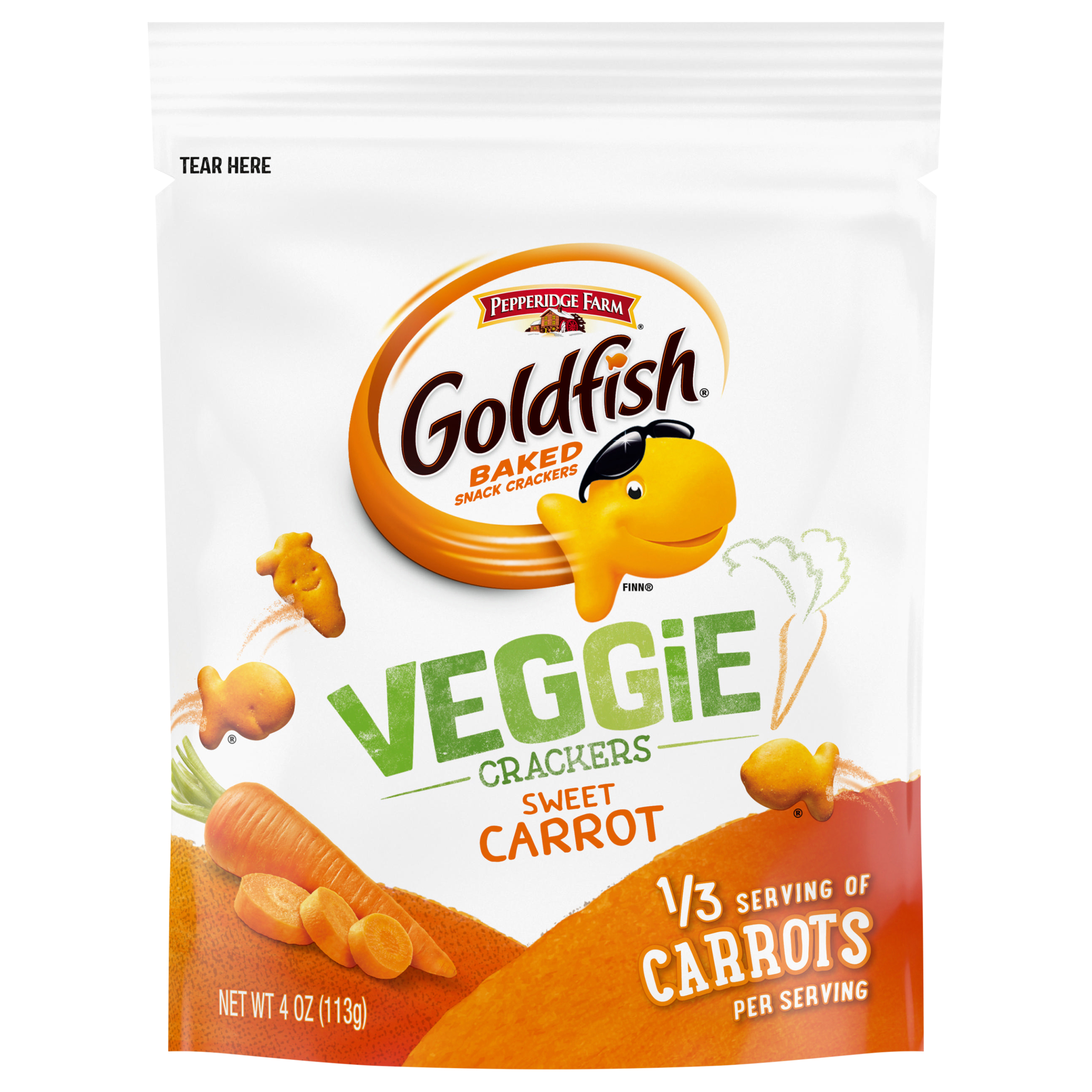Goldfish Sweet Carrot Veggie Crackers 4 Oz