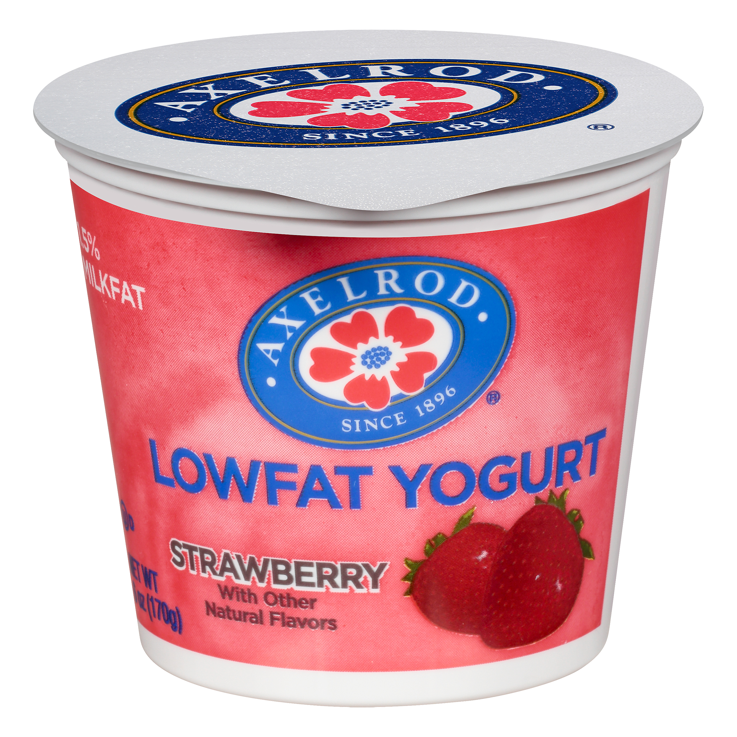 Axelrod® Strawberry Lowfat Yogurt 6 Oz. Cup