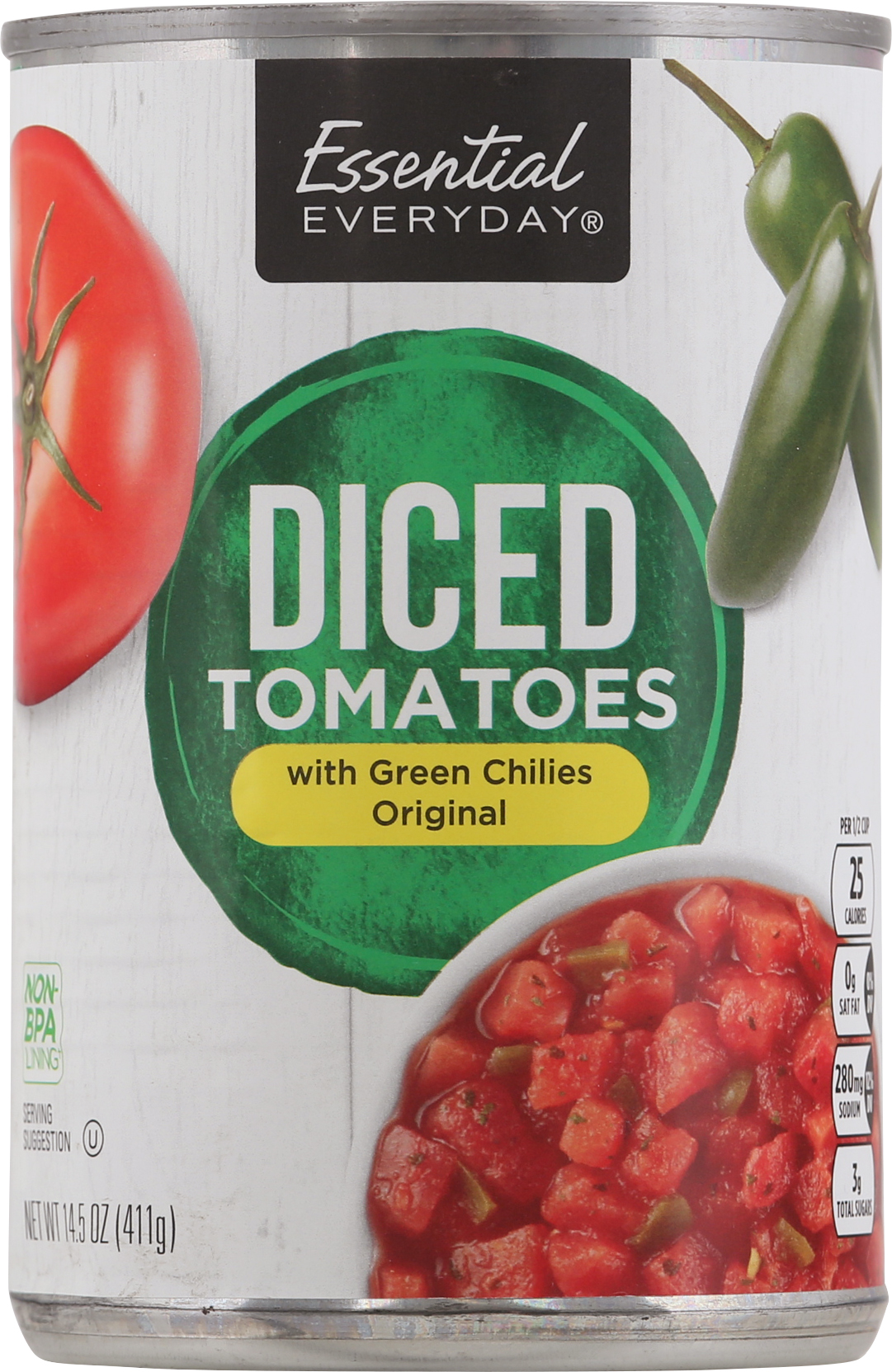 Tomatoes, with Green Chilies Original, Diced