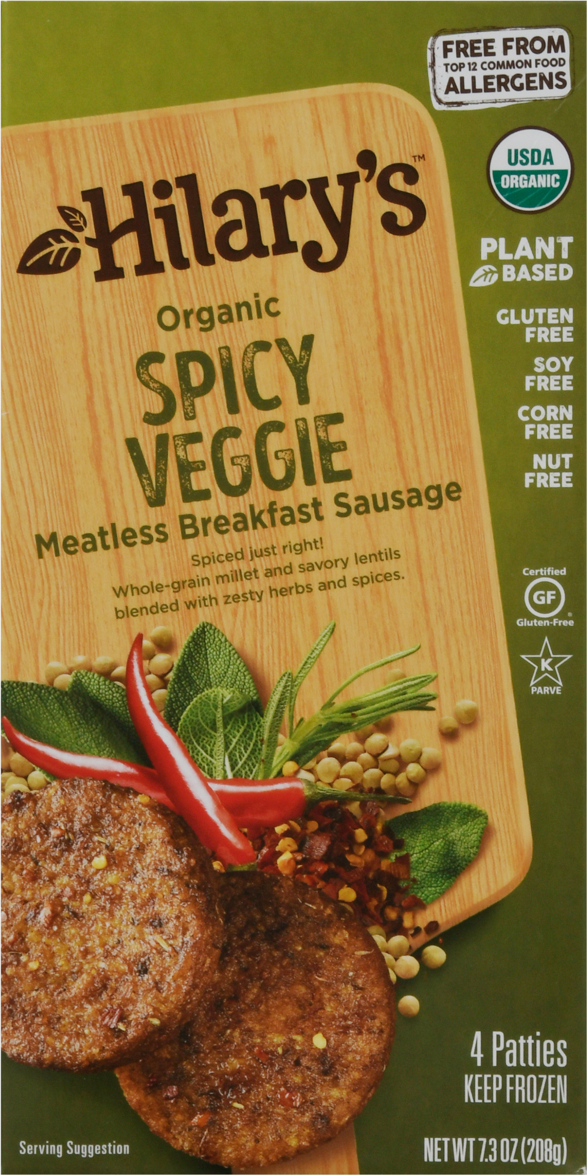 Patties, Organic, Spicy Veggie