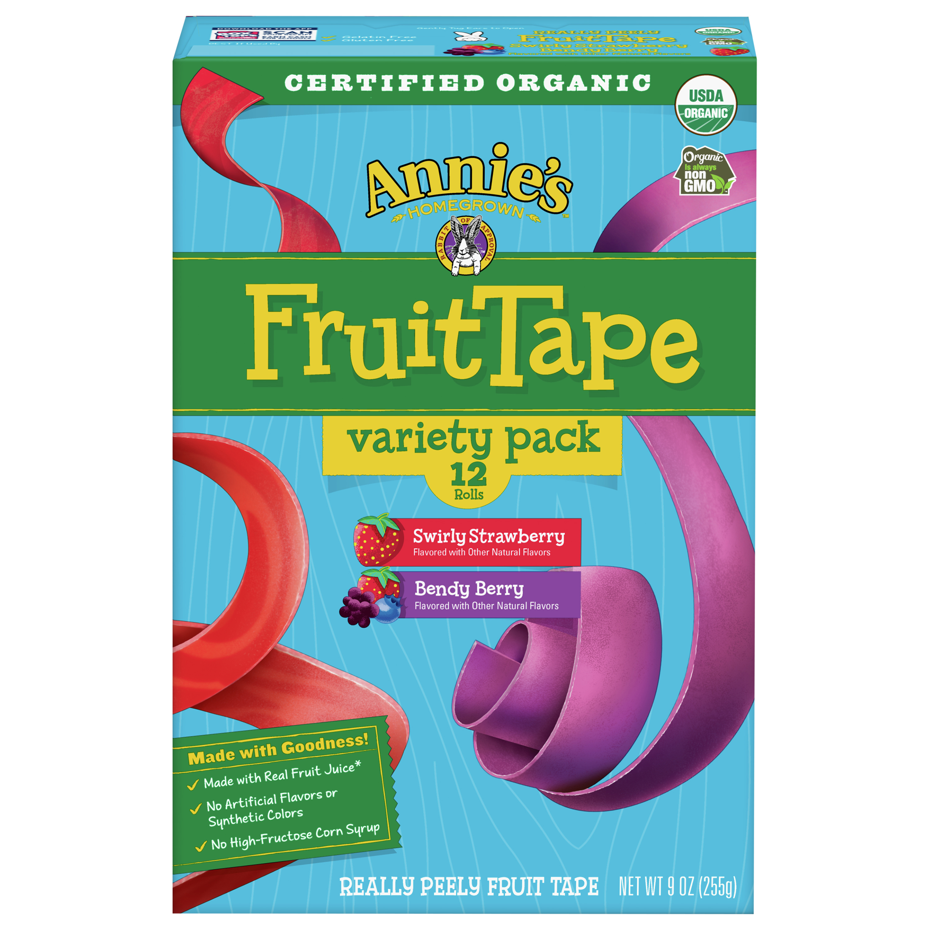 Fruit Tape, Swirl Strawberry/Bendy Berry, Variety Pack