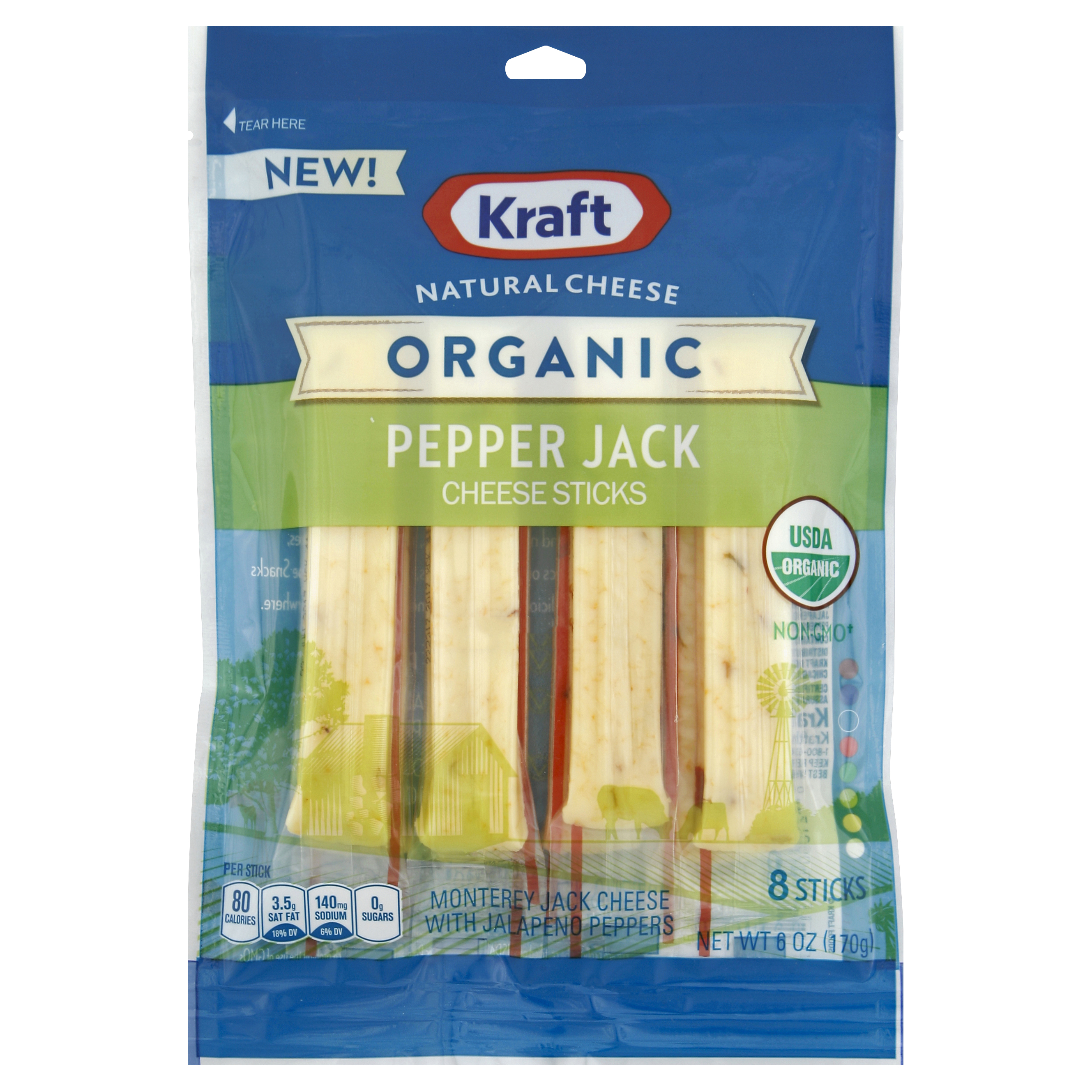 Kraft Natural Cheese Cheese Sticks 8 Ea