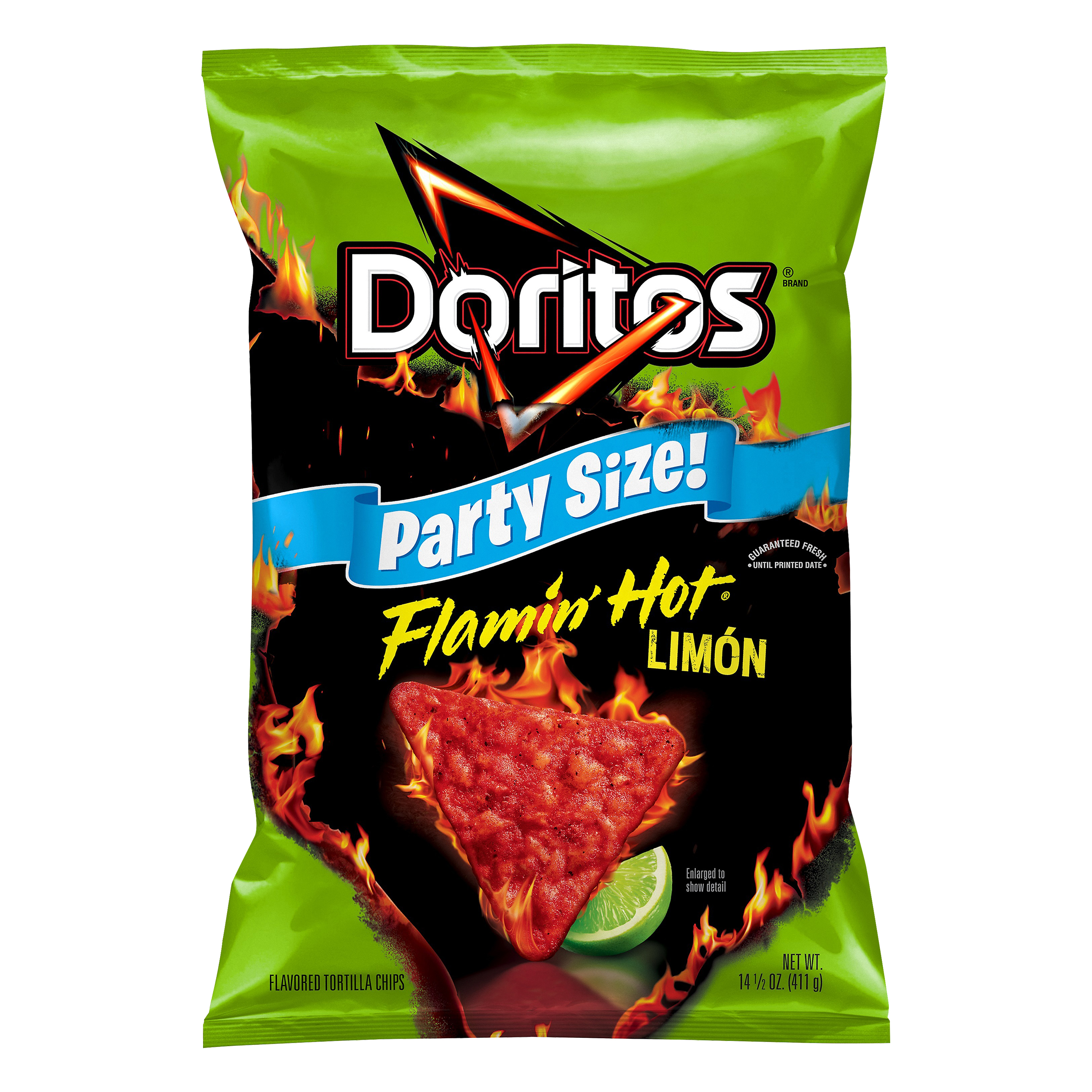 Doritos Party Size Flamin' Hot Limon Tortilla Chips 14.5 Oz