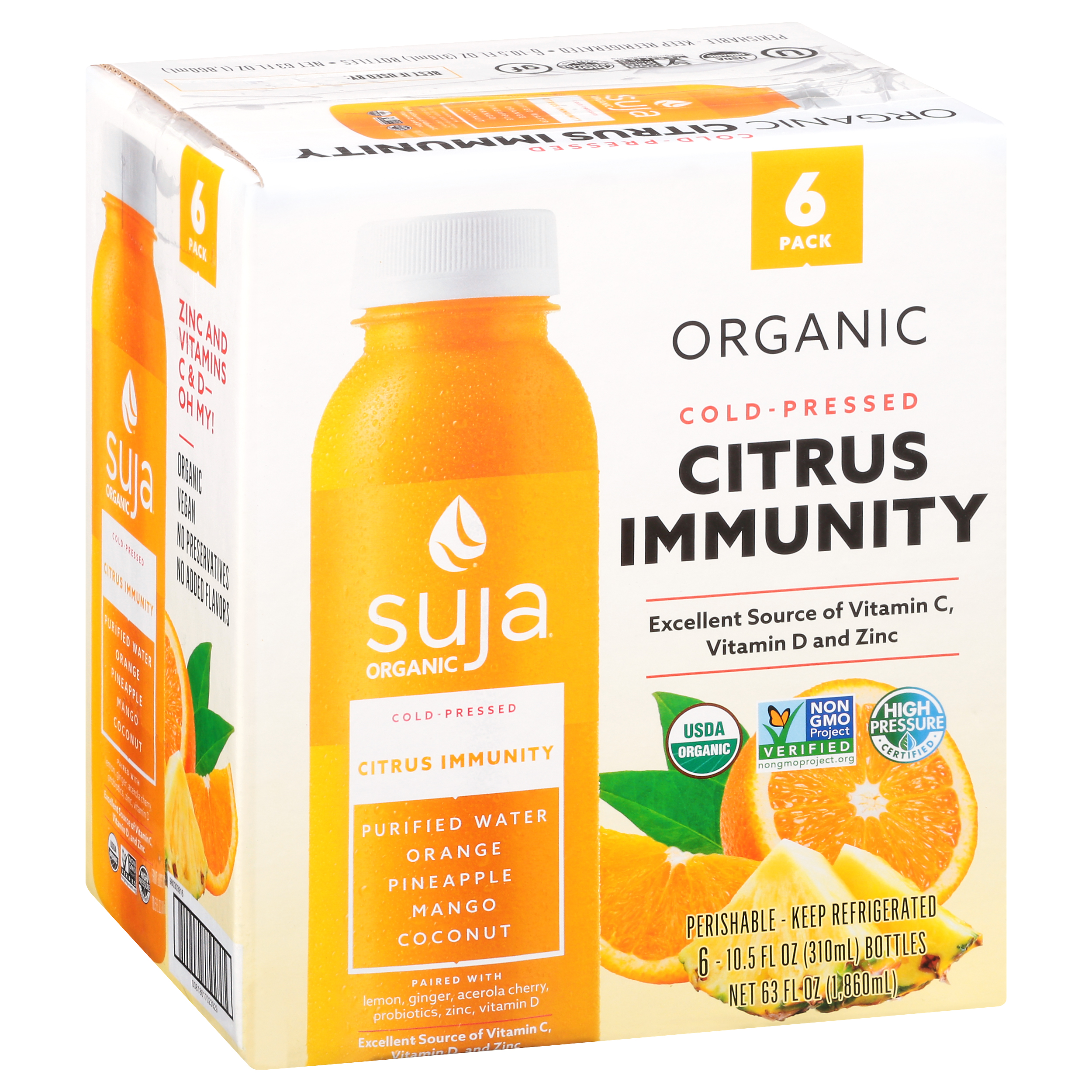 Suja 6 Pack Citrus Immunity Fruit Juice Drink 6 Ea