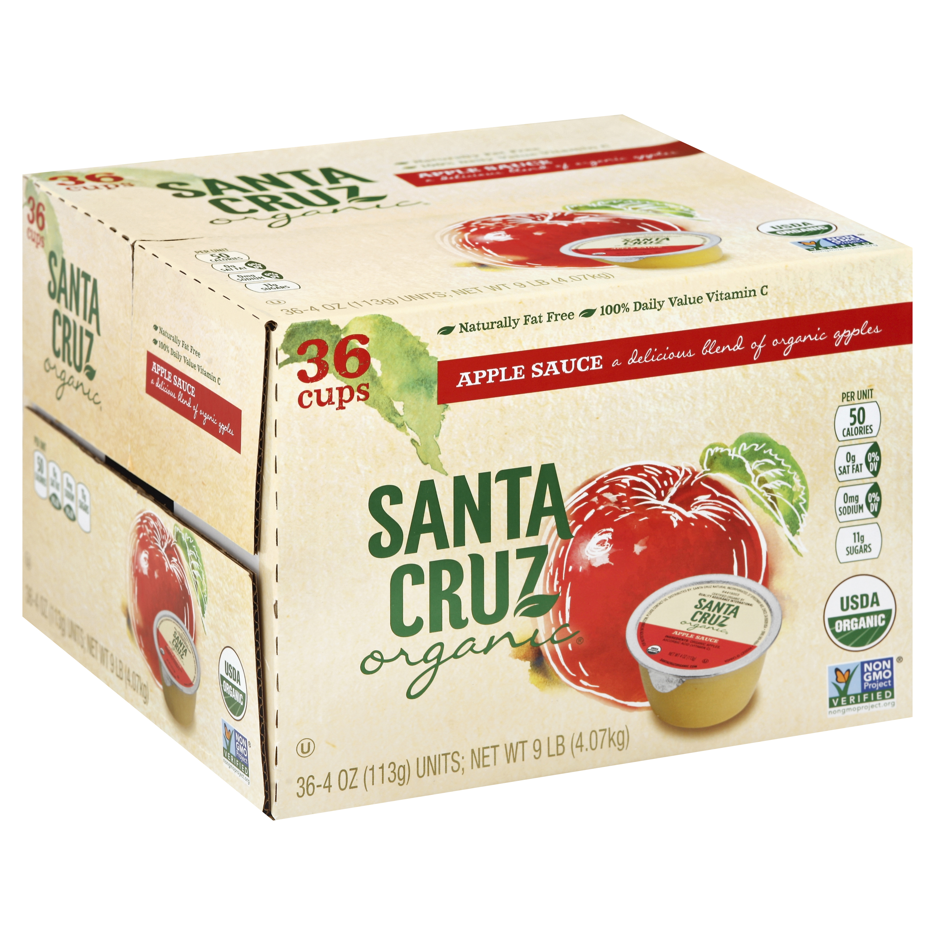 Santa Cruz Apple Sauce 36 Ea