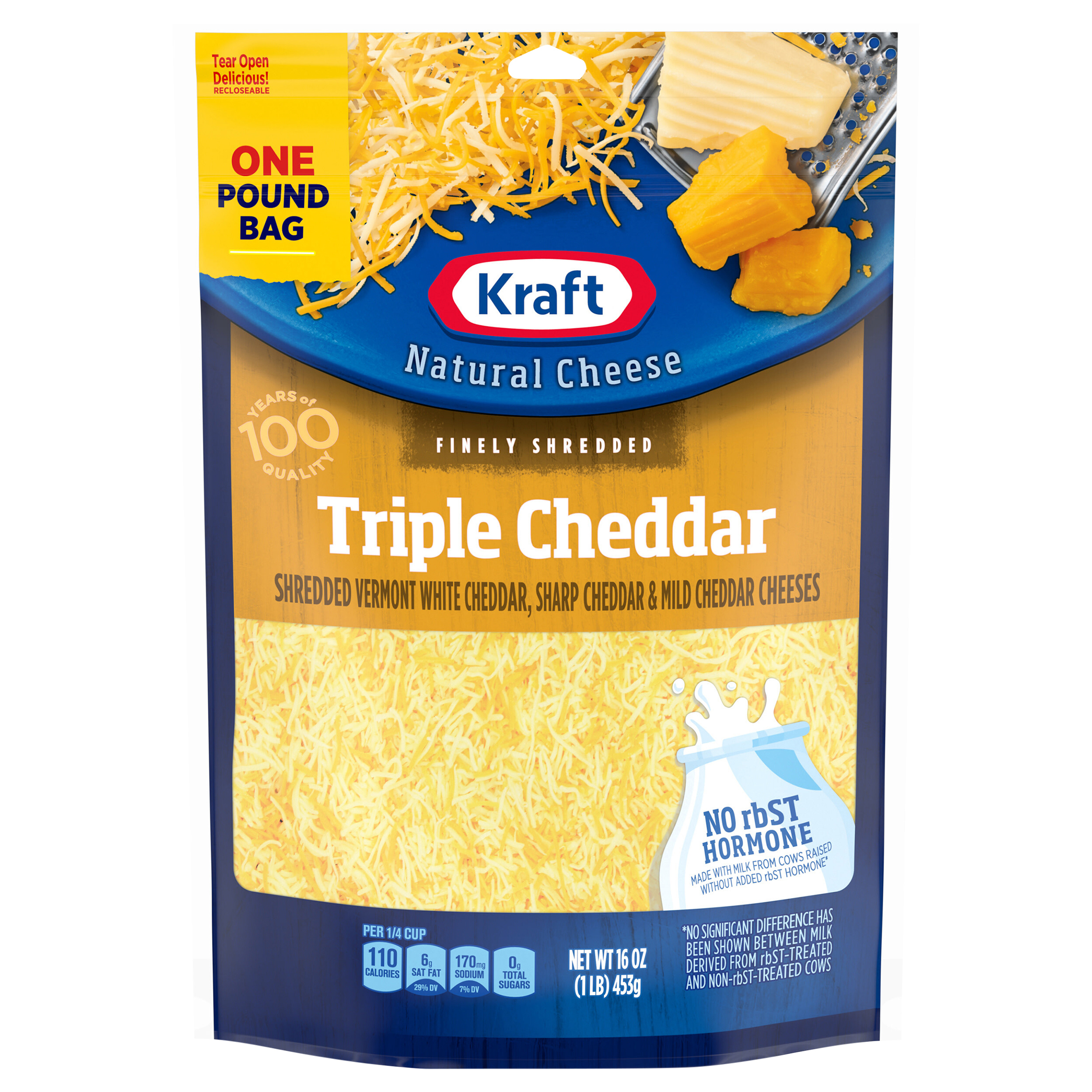 Finely Shredded Cheese, Triple Cheddar