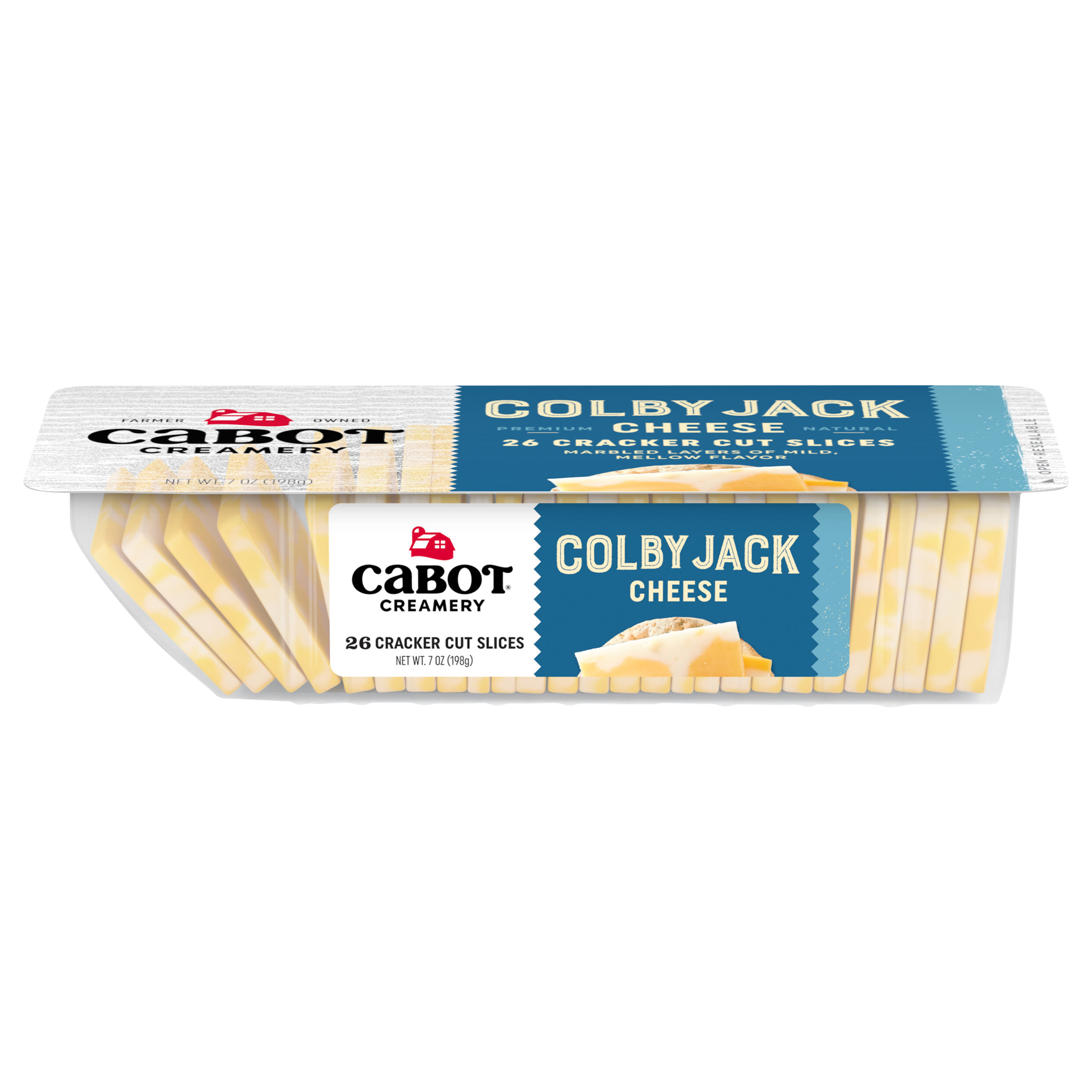 Cheese Slices, Colby Jack, Cracker Cut, Premium