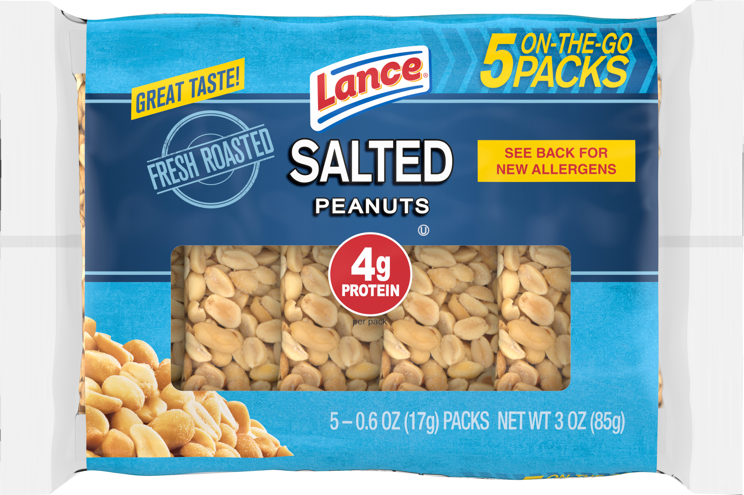 Peanuts, Salted, On-the-Go, 5 Packs