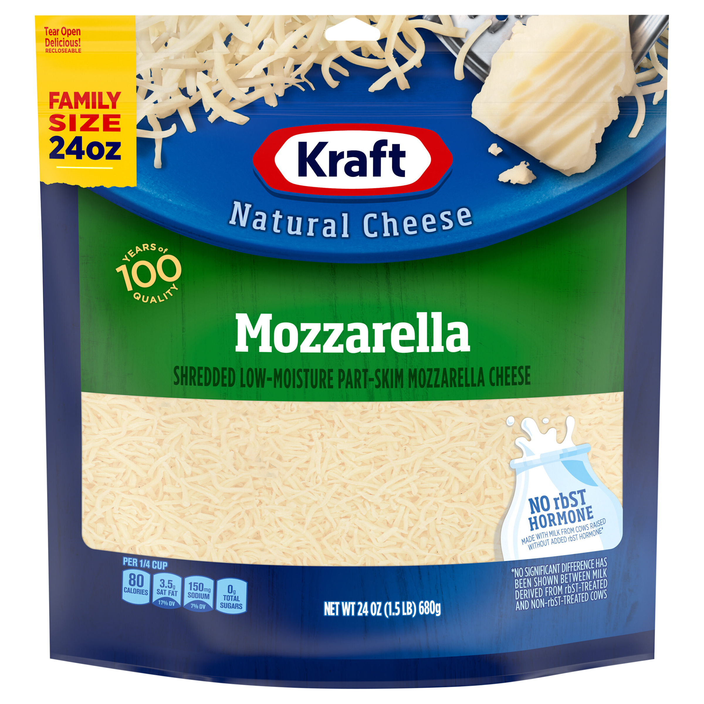 Shredded Cheese, Mozzarella, Family Size