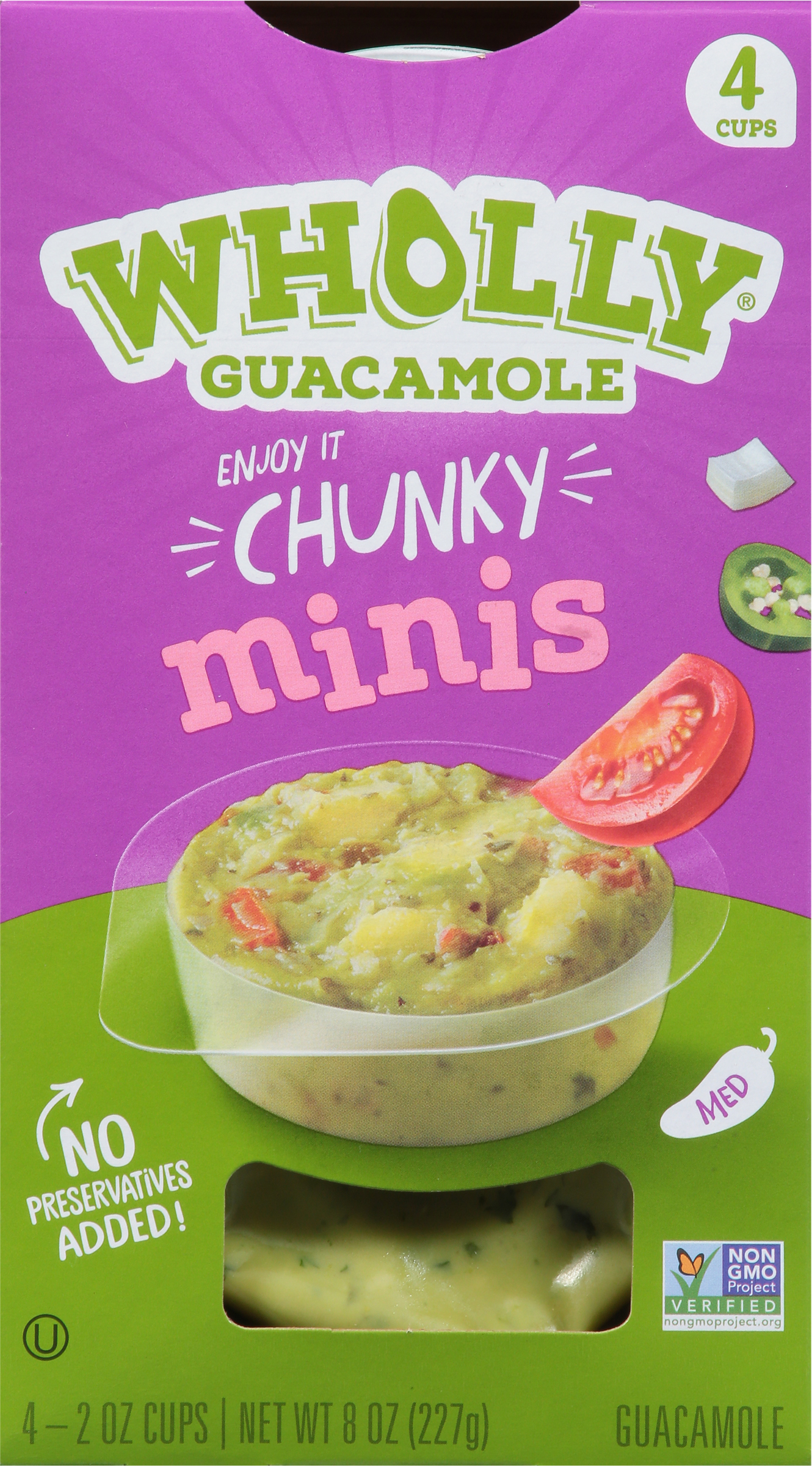 Wholly Guacamole Minis Classic, 4-2.0 oz. cups, 8 oz