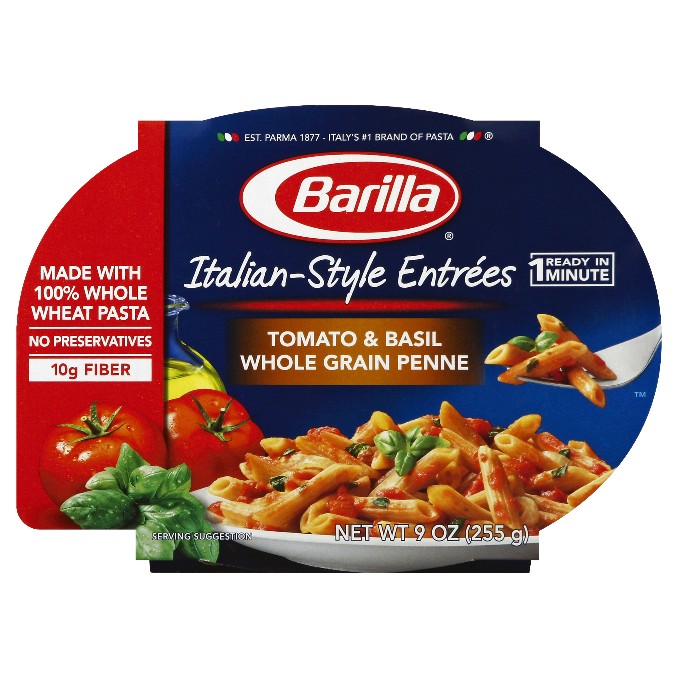 Barilla Tomato & Basil Whole Grain Penne 9 Oz