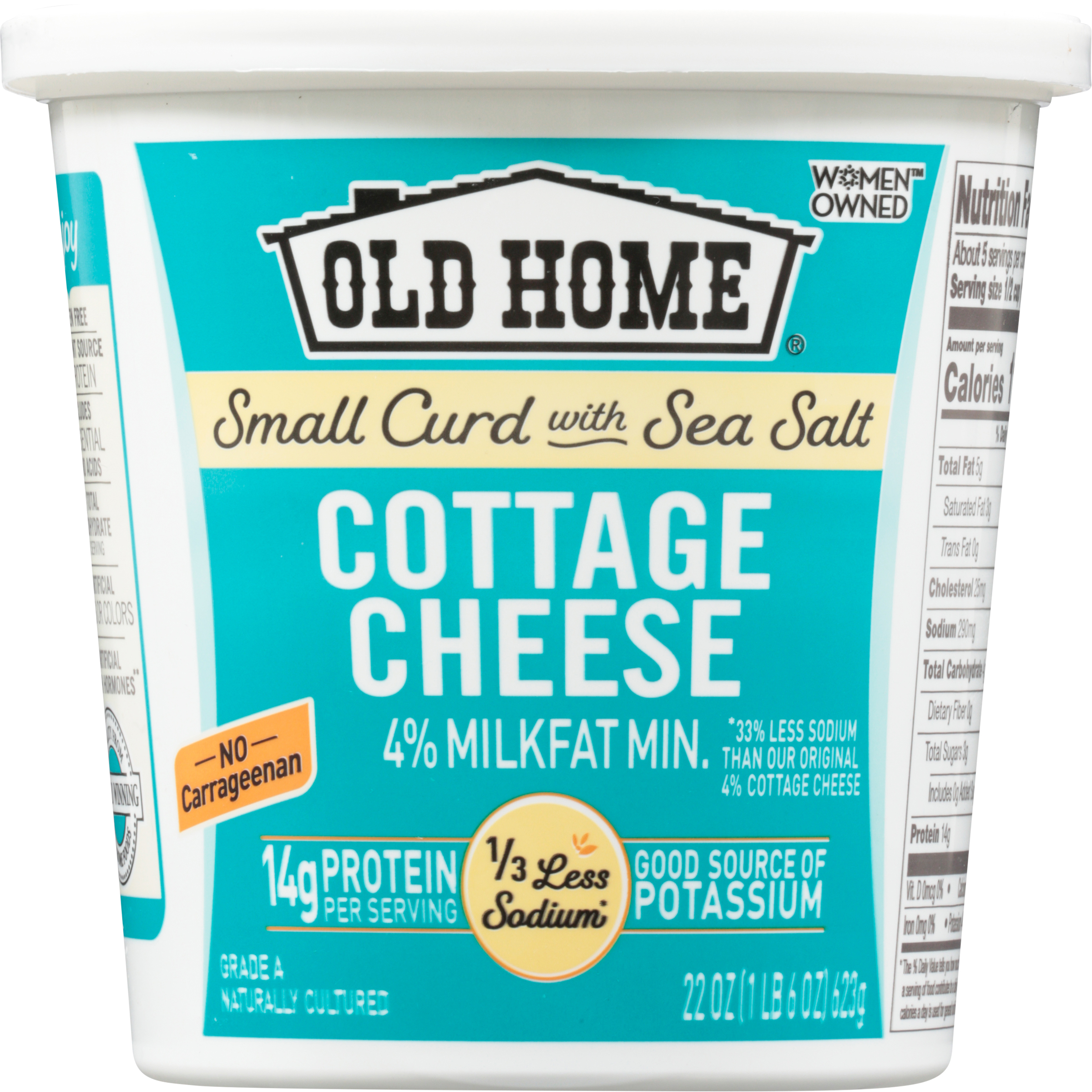 Cottage Cheese, Small Curd with Sea Salt, 4% Milkfat Minimum