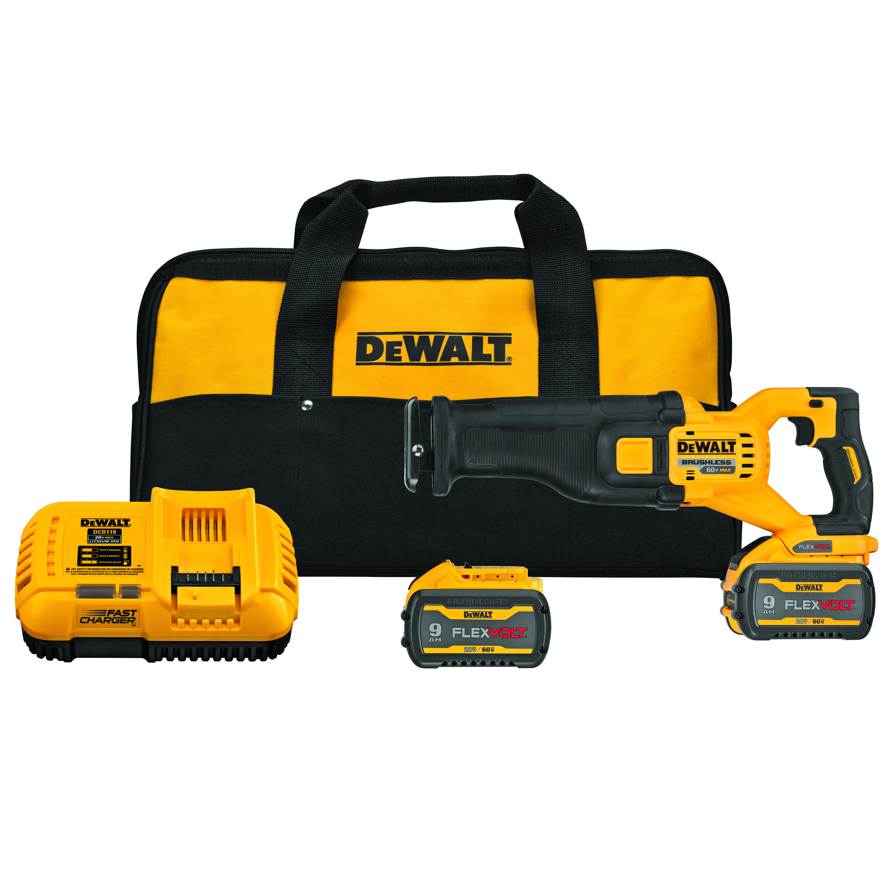 White Cap | DEWALT 60V MAX Brushless Cordless Reciprocating Saw Kit