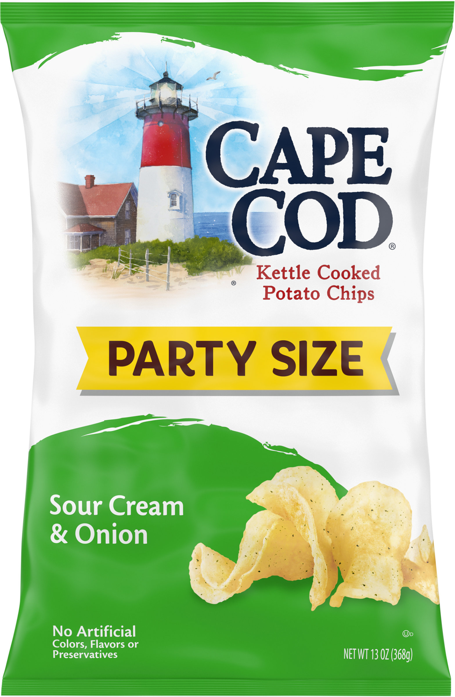 Potato Chips, Kettle Cooked, Sour Cream & Onion, Party Size