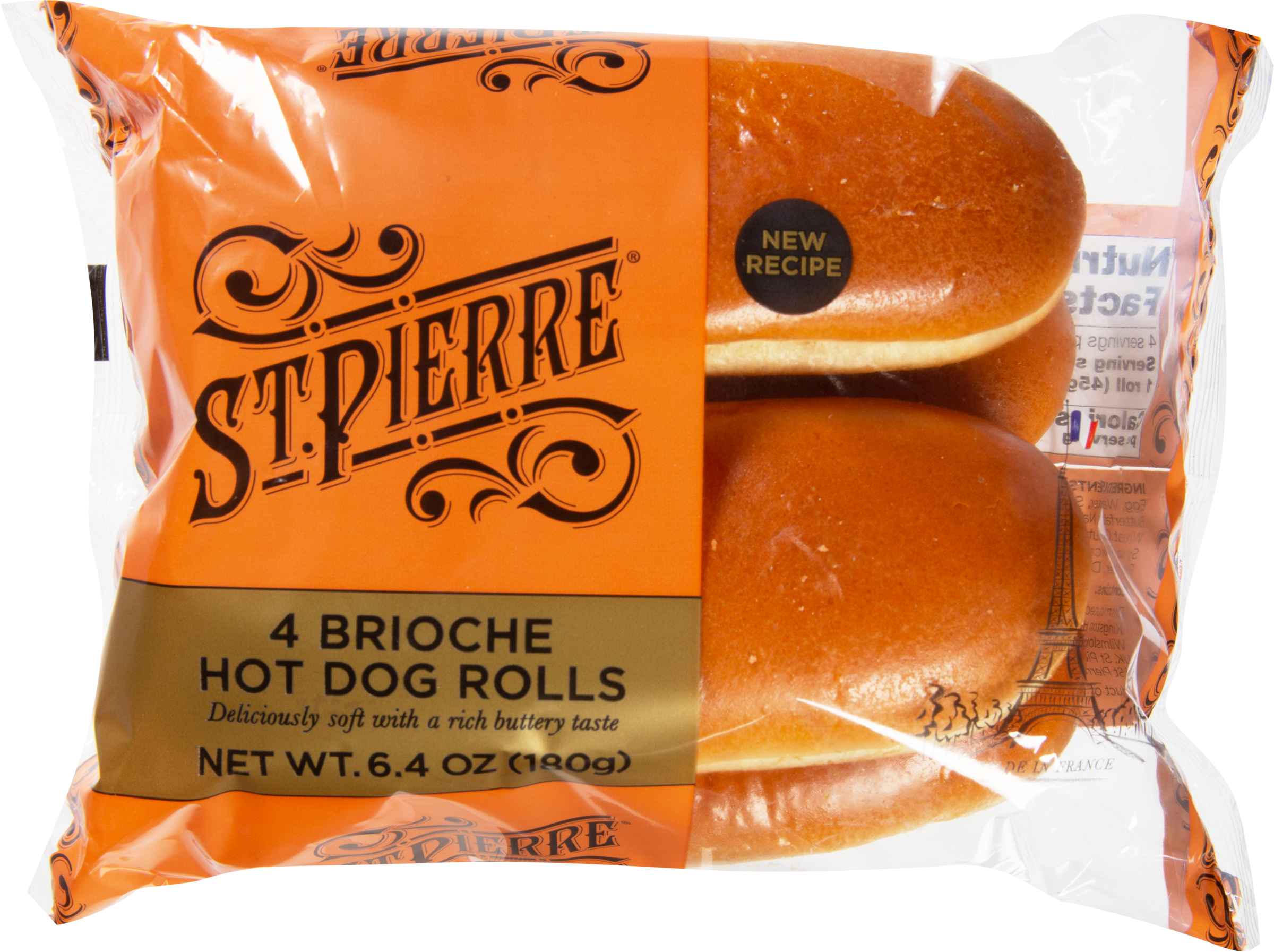 Hot Dog Rolls, Brioche, Side-Cut