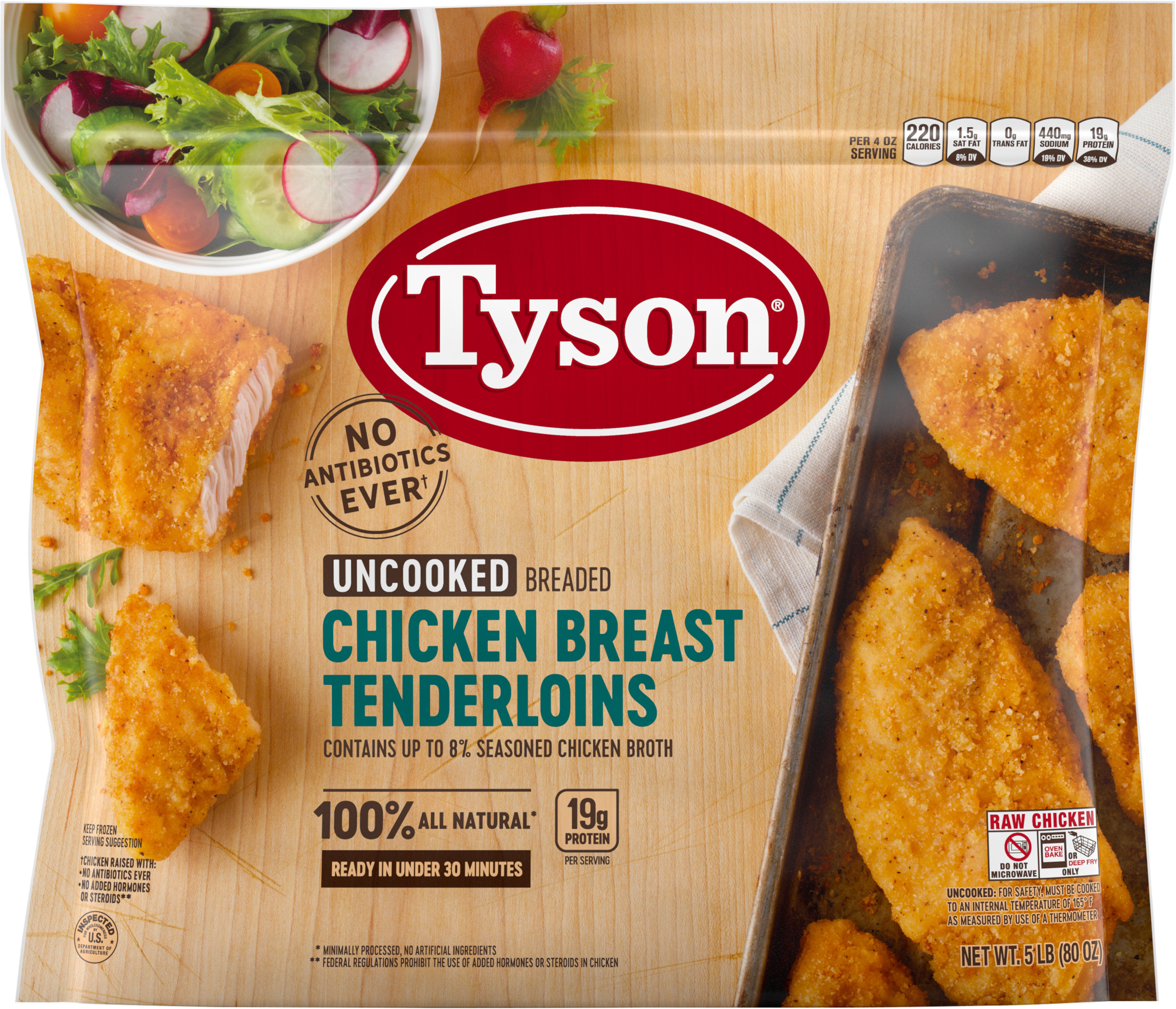 Chicken Breast Tenderloins, Uncooked, Breaded