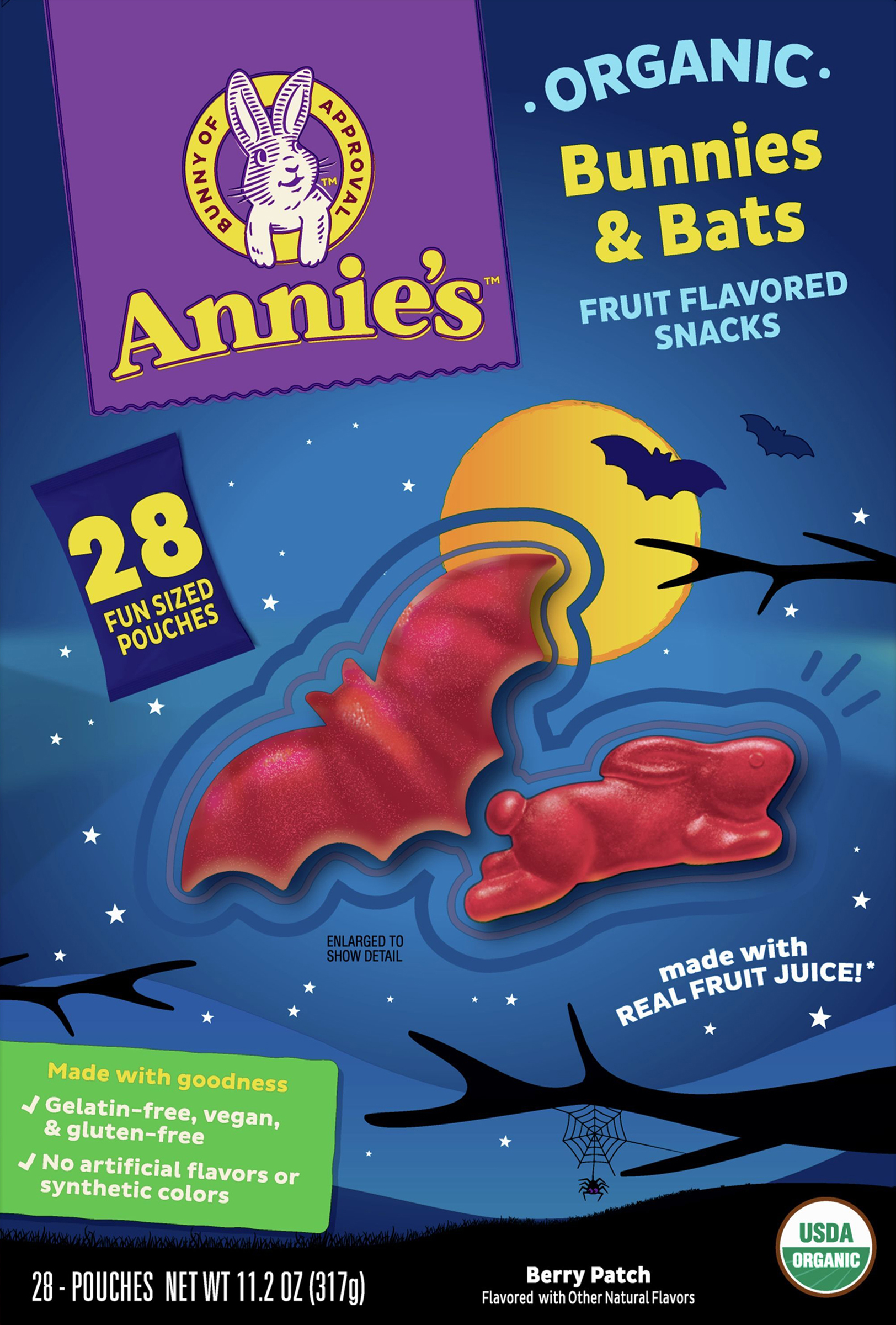 Fruit Flavored Snacks, Organic, Berry Patch, Bunnies & Bats