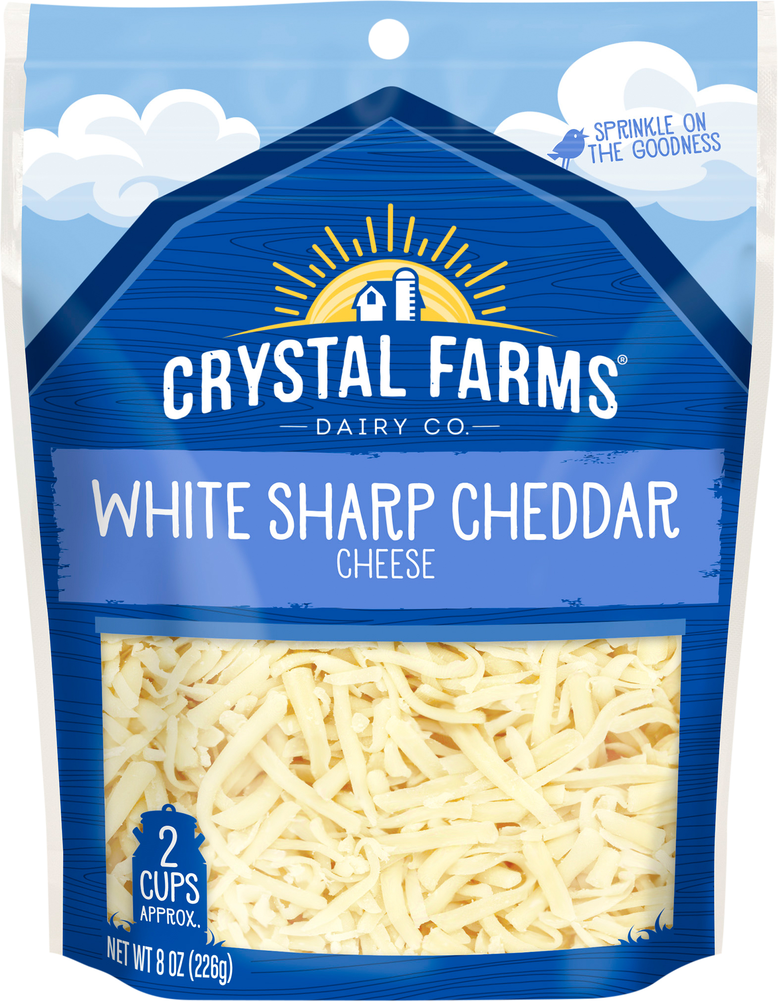 Shredded Cheese, White Sharp Cheddar
