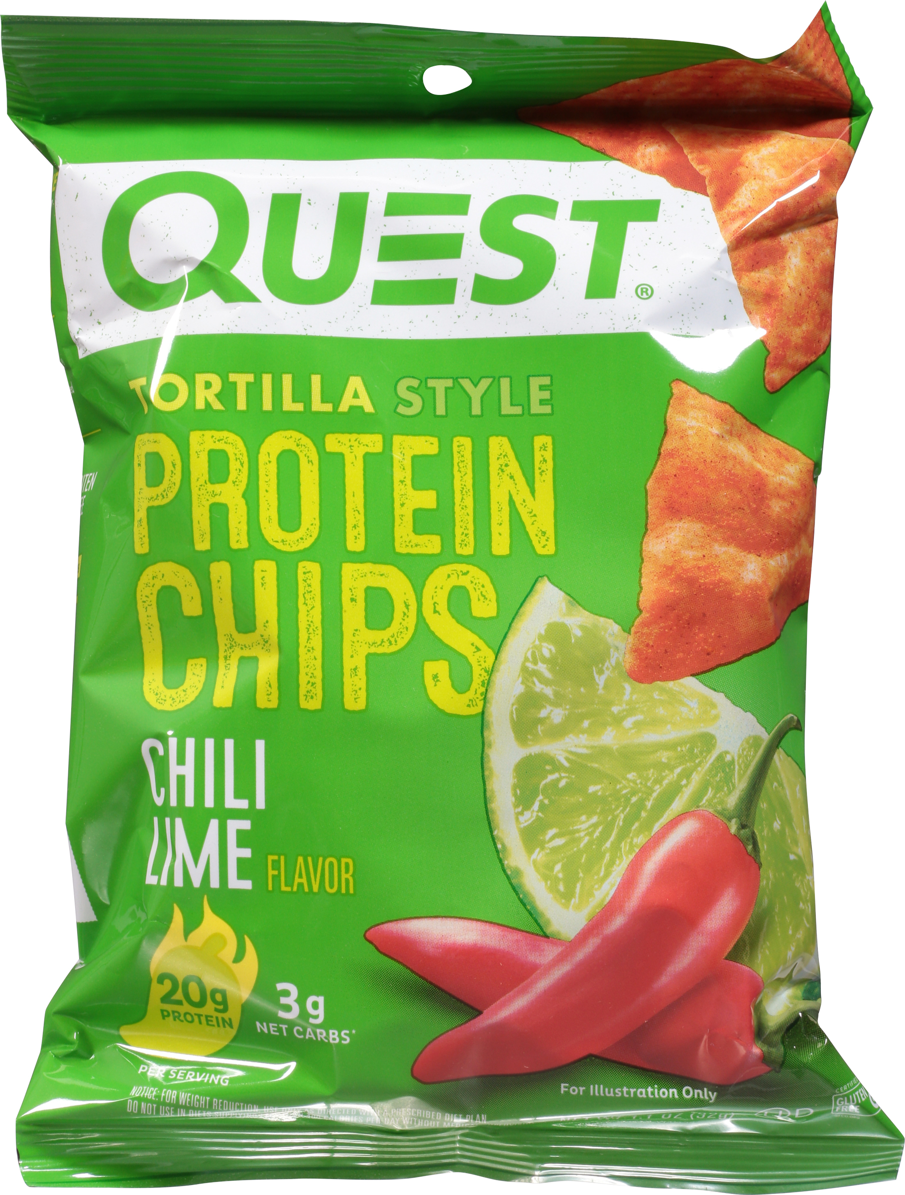 Protein Chips, Tortilla Style, Chili Lime Flavor