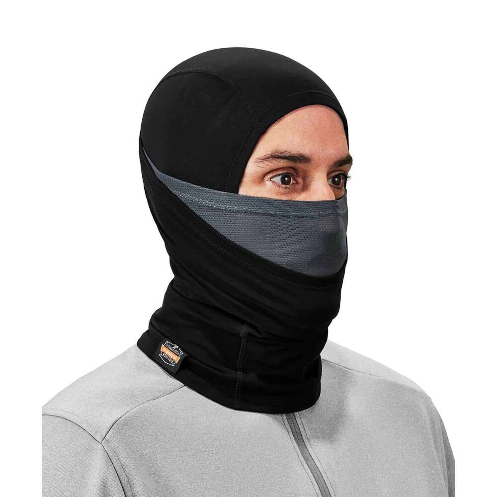 White Cap | Black Spandex Balaclava White Cap | Black Spandex Balaclava