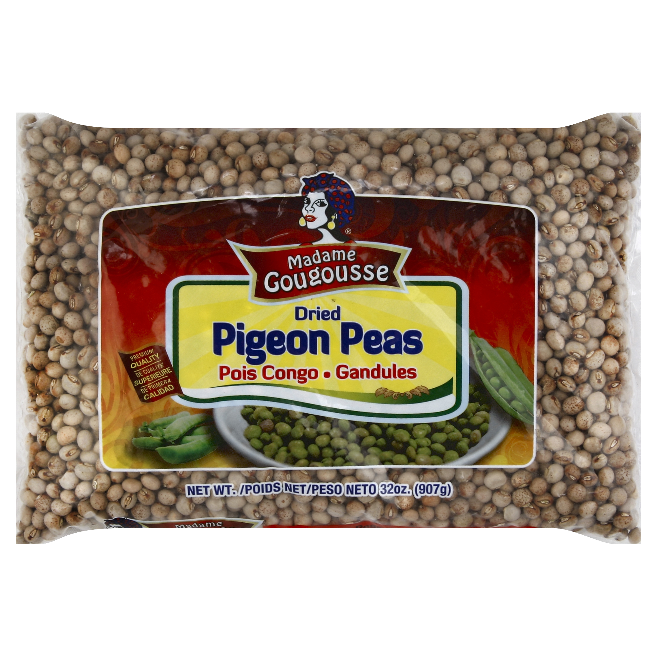 Madame Gougousse Pigeon Peas 32 Oz