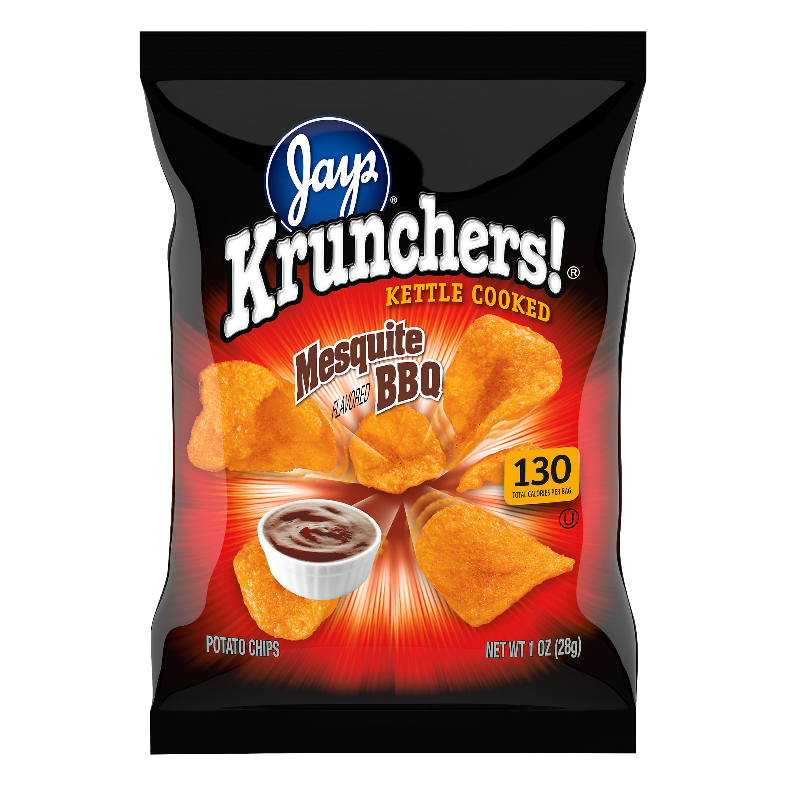 Jays Krunchers Mesquite Bbq Flavored Potato Chips 1 Oz