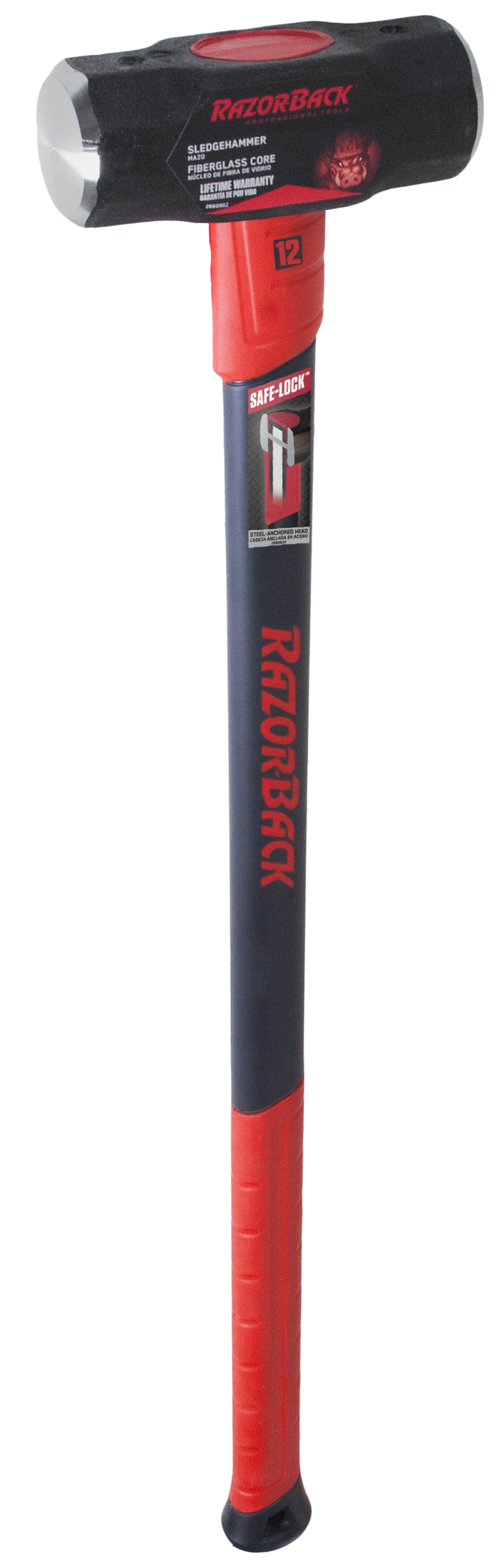 White Cap | Razor-Back 12 lb. Double Face Safe-Lock Sledge Hammer with ...