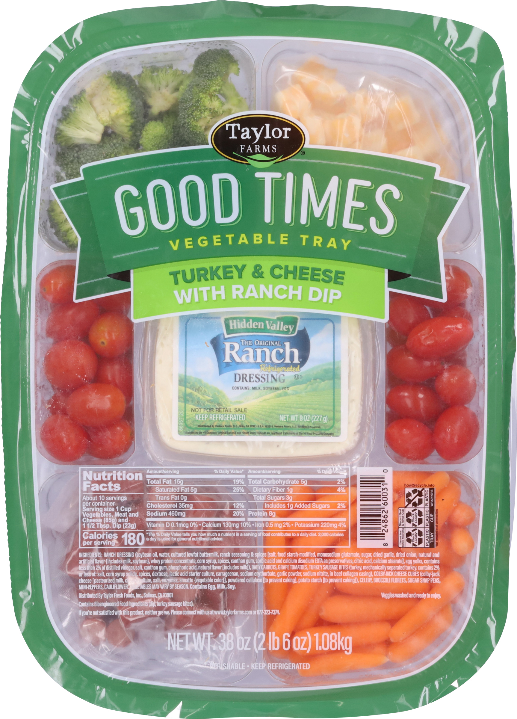 Vegetable Tray, Turkey & Cheese