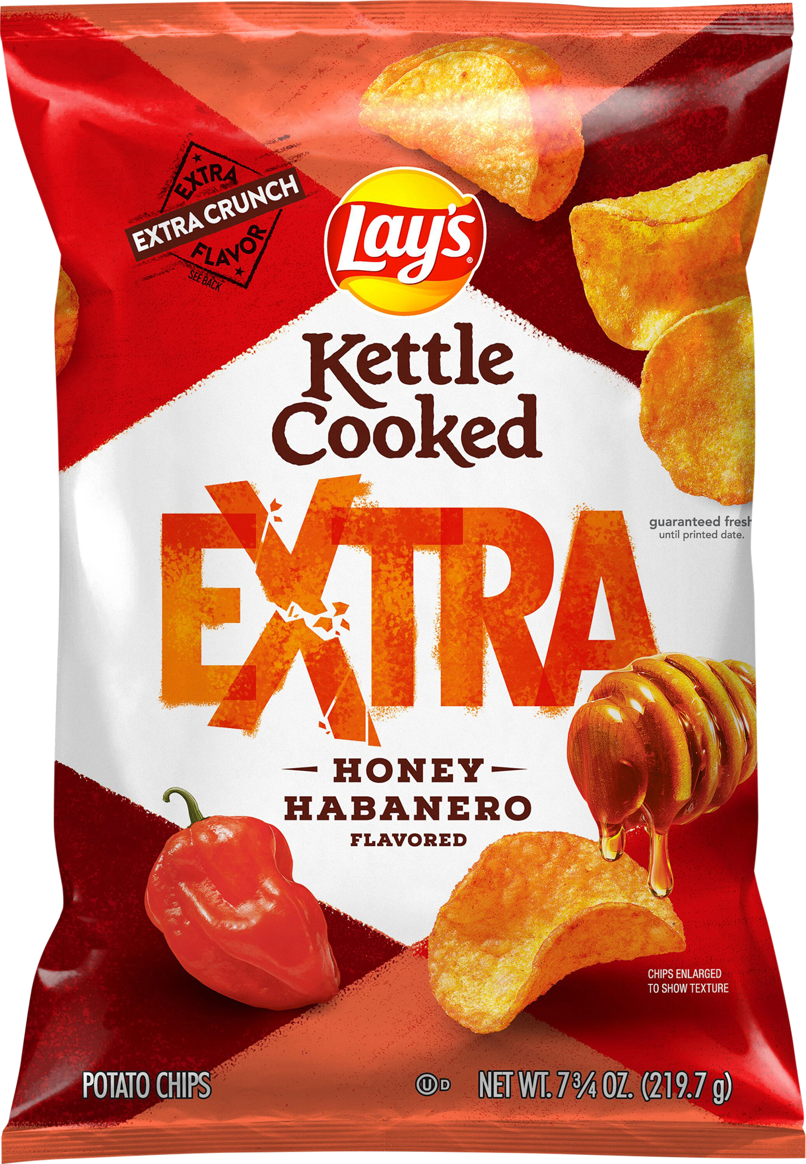 Potato Chips, Honey Habanero Flavored, Kettle Cooked