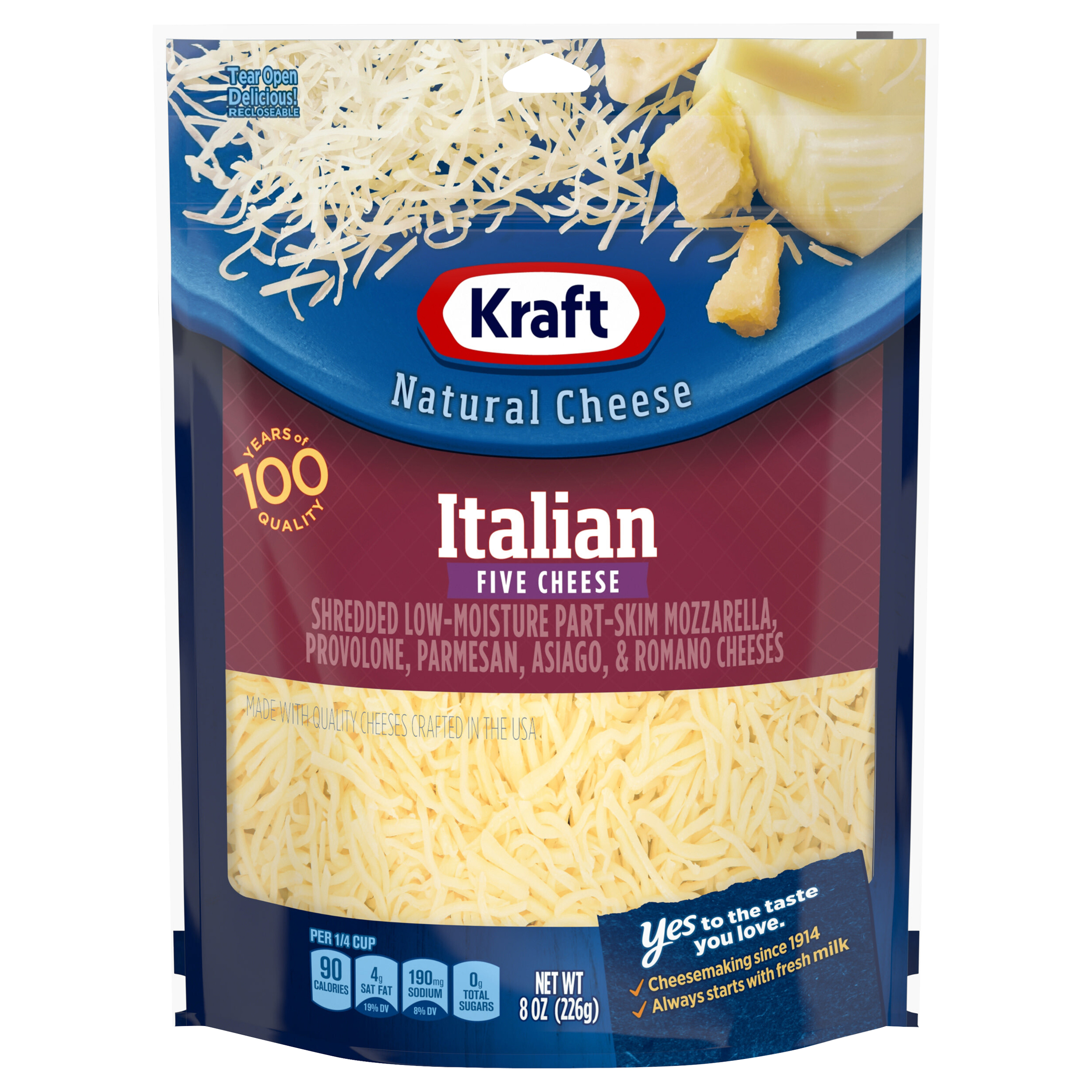 Shredded Cheese, Five Cheese, Italian