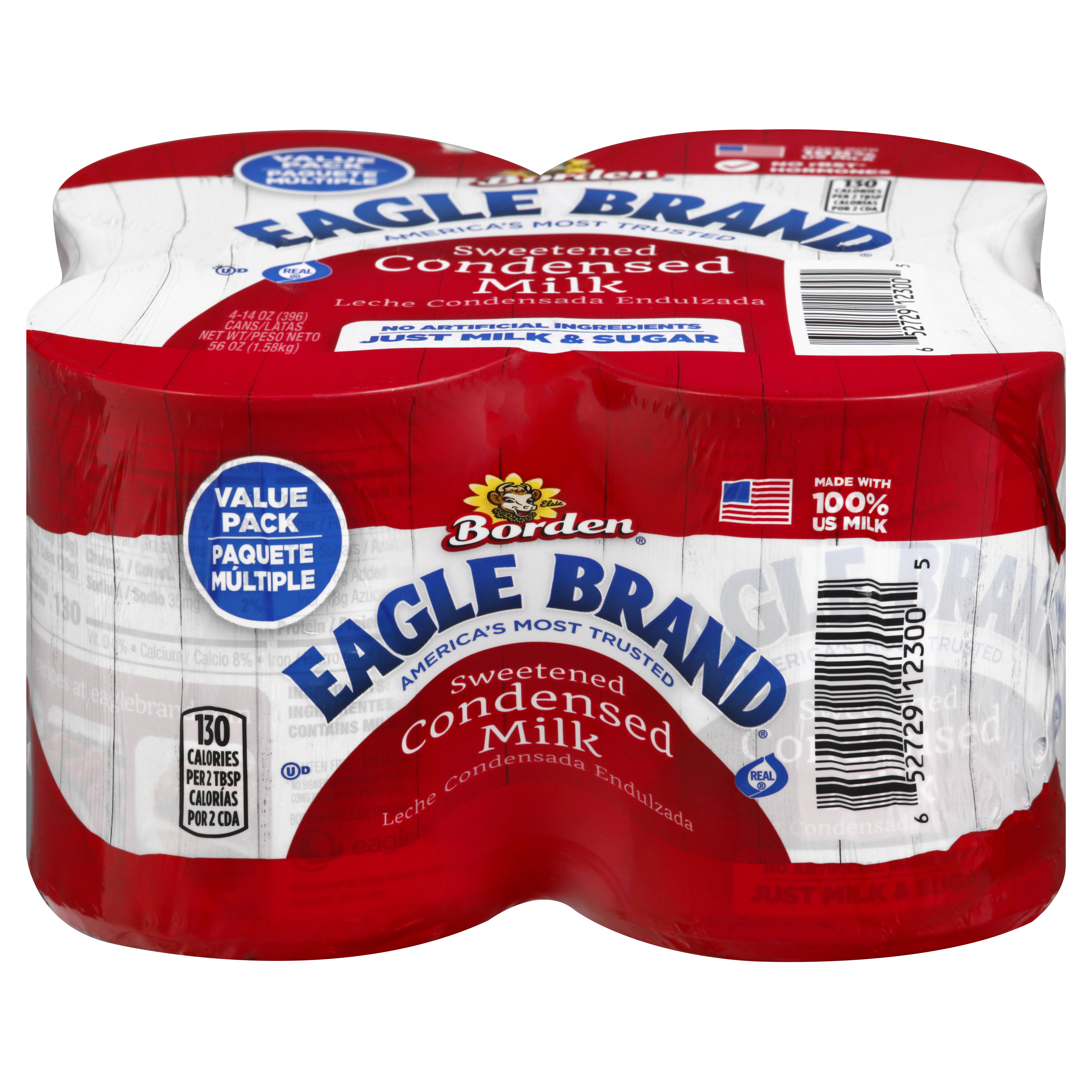 Eagle Brand Borden Value Pack Sweetened Condensed Milk 4 Ea