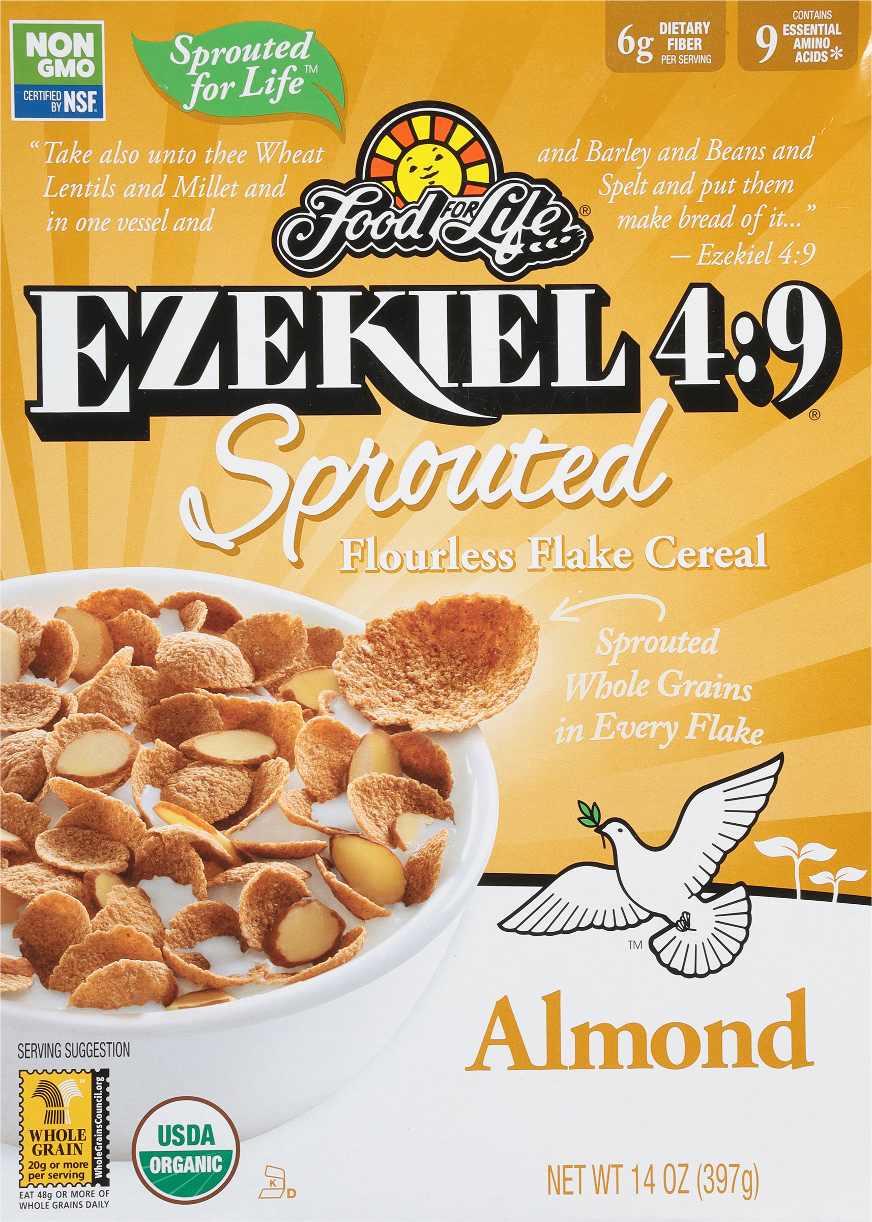 Cereal, Flourless Flake, Sprouted, Almond