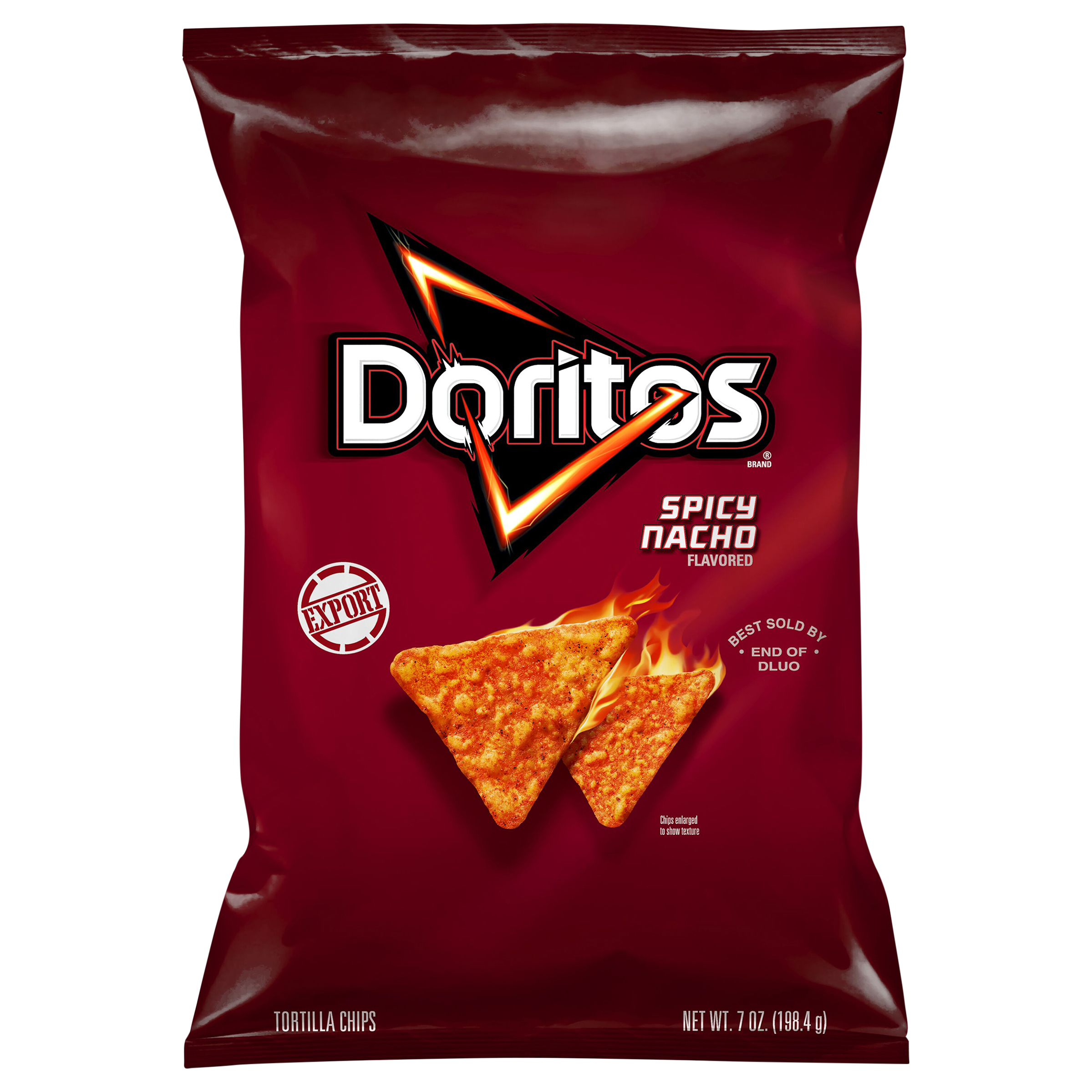 Doritos Tortilla Chips Spicy Nacho Flavored 7 Oz
