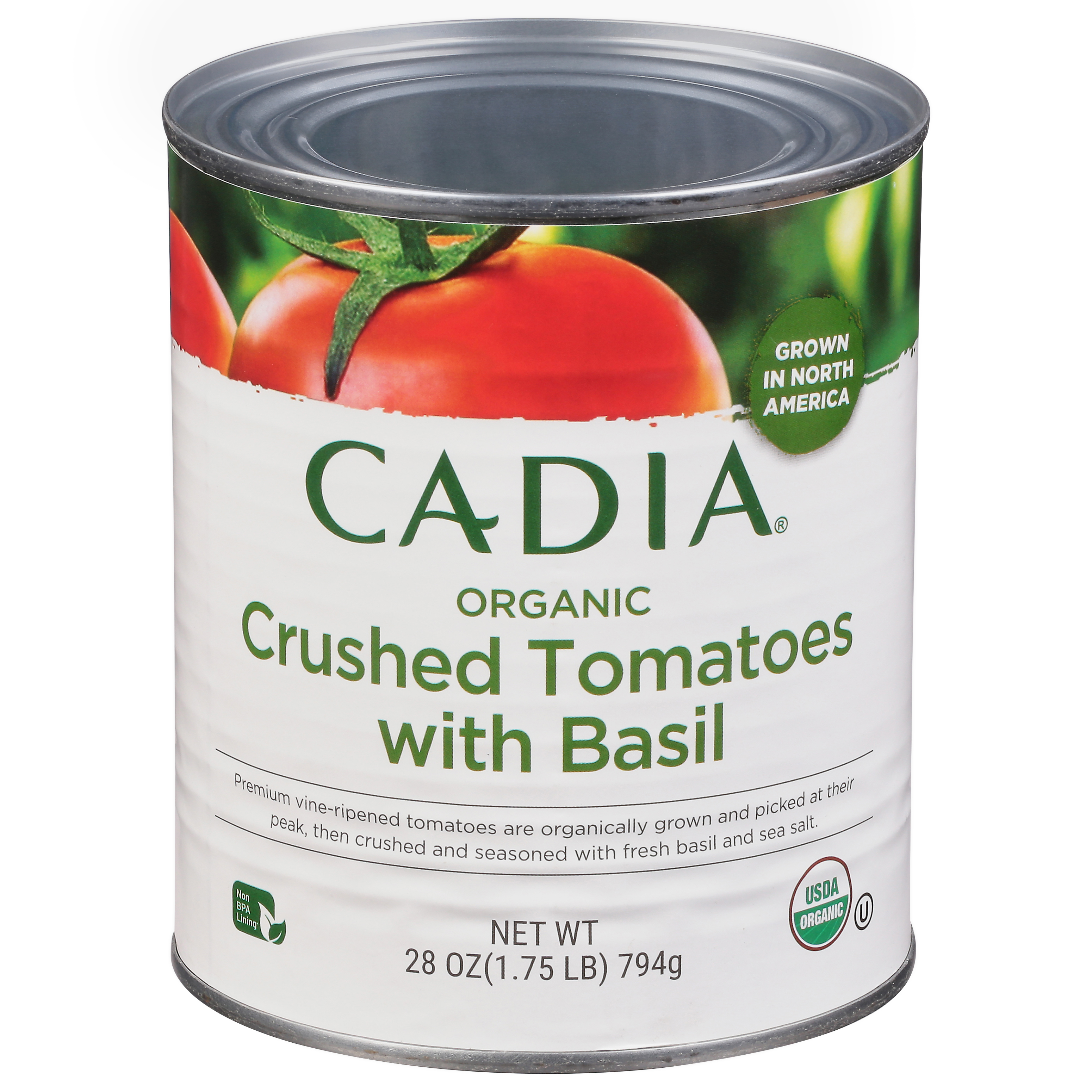 Cadia Organic Crushed Tomatoes With Basil 28 Oz
