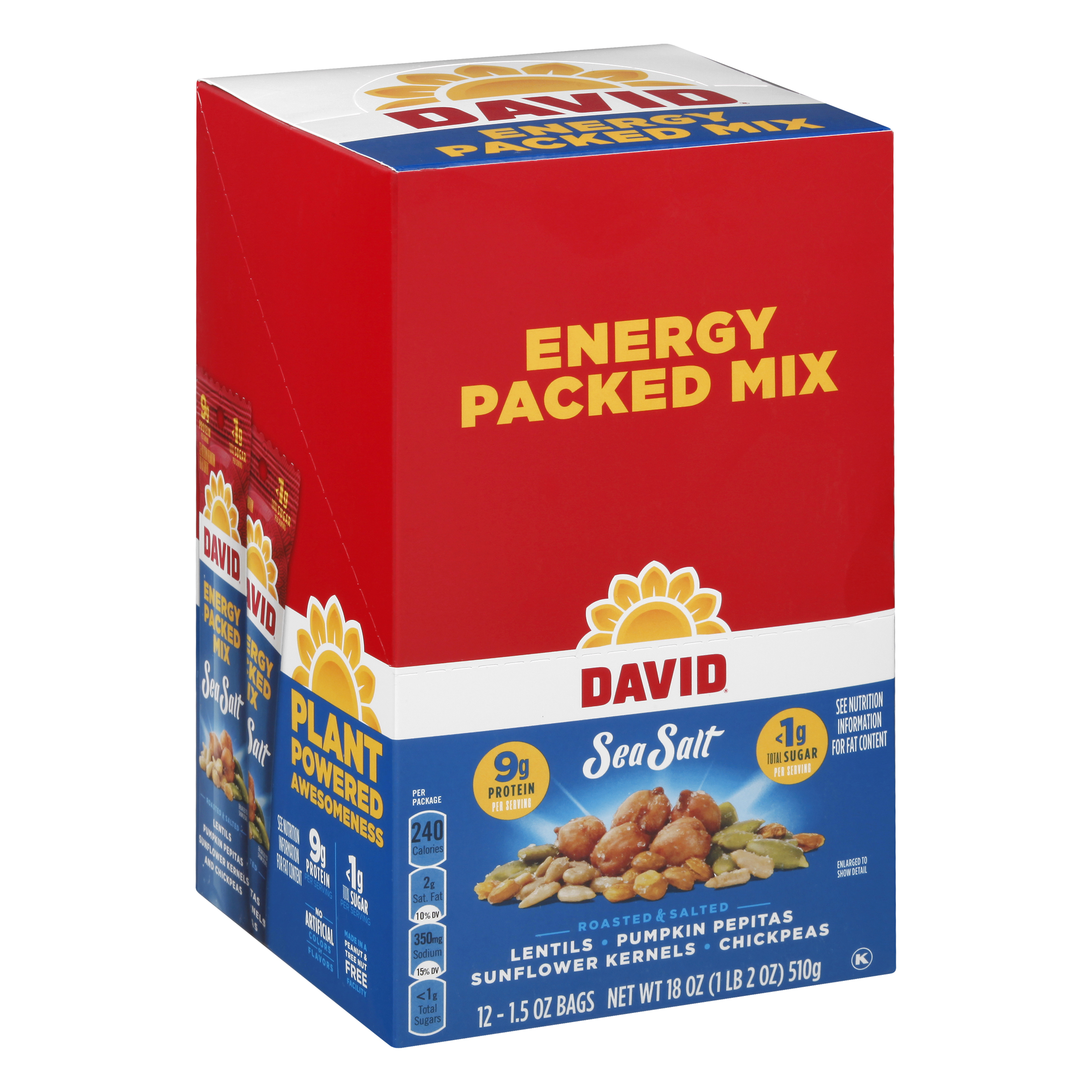 David Sea Salt Energy-packed Mix 12 Ea