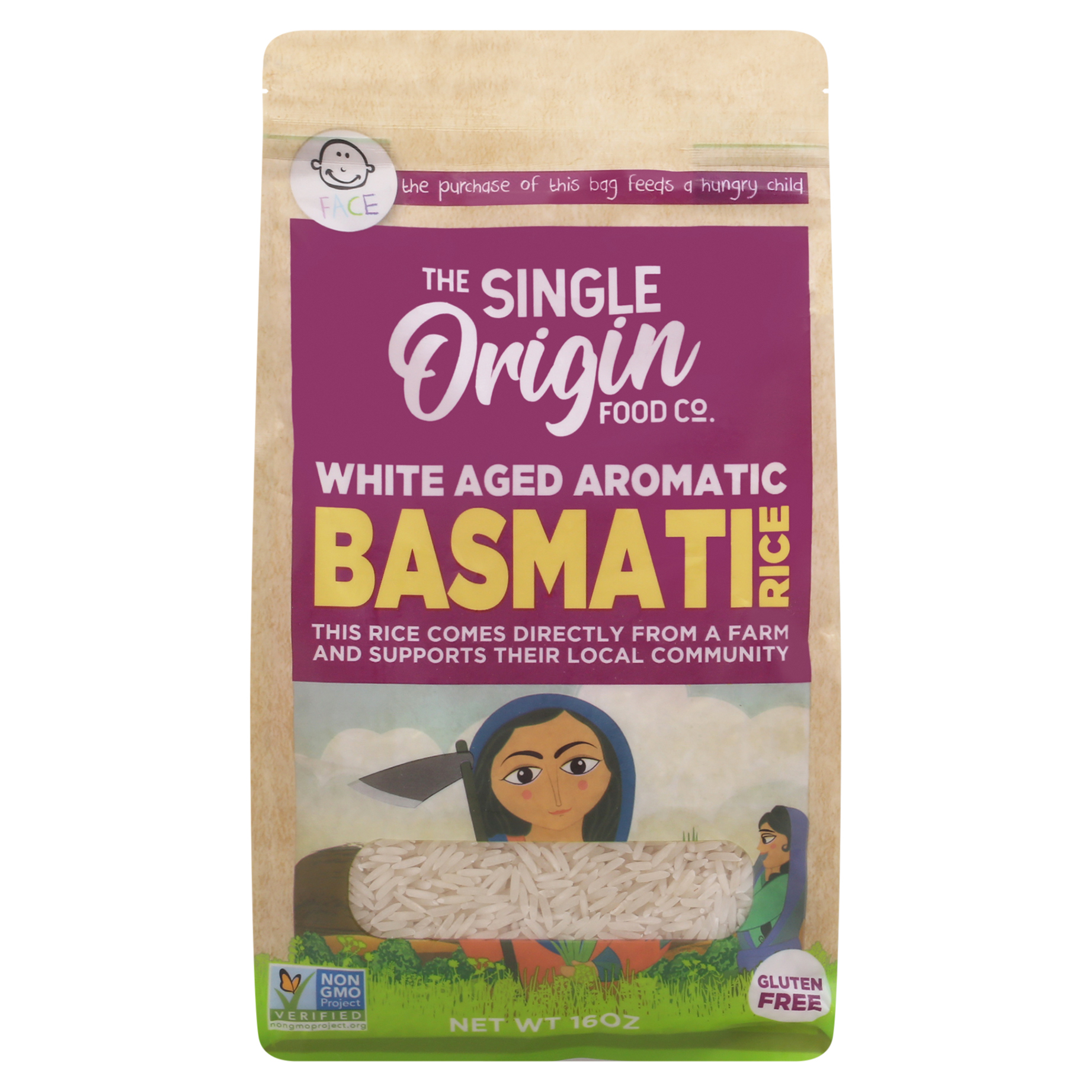 The Single Origin Food Co. White Aged Aromatic Basmati Rice 16 Oz