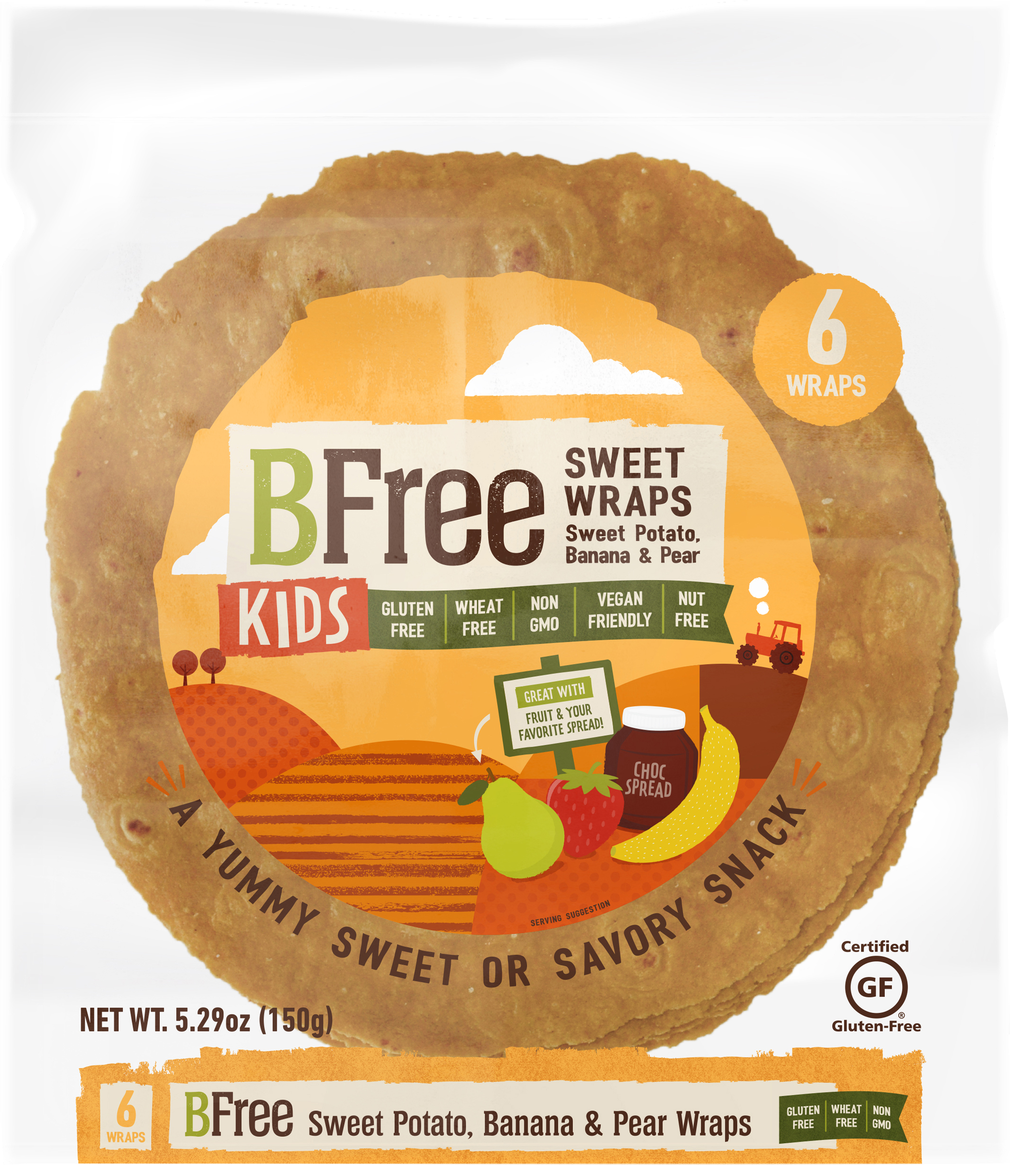 Sweet Wraps, Sweet Potato, Banana & Pear, Kids