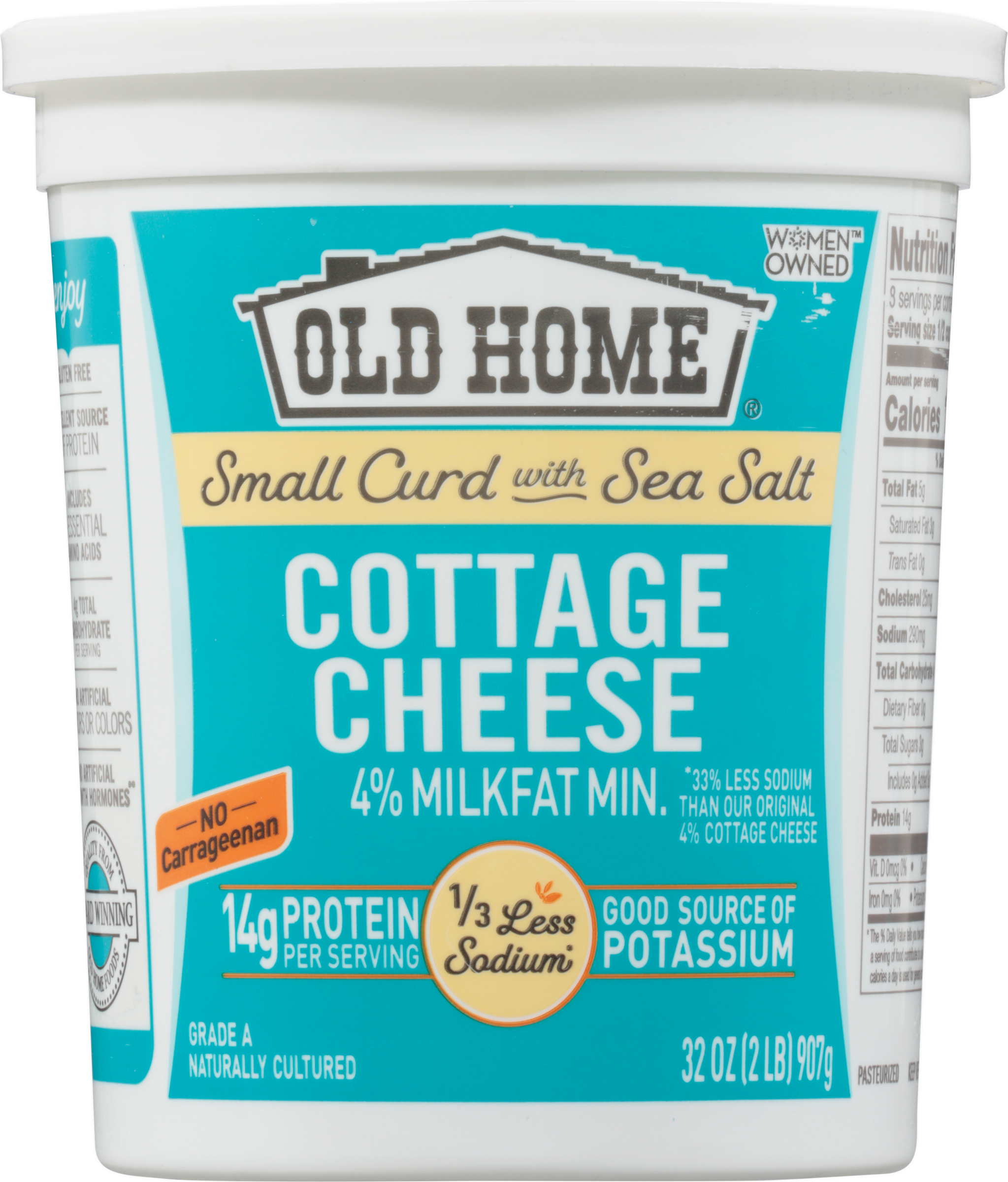 Cottage Cheese, Small Curd with Sea Salt, 4% Milkfat Minimum