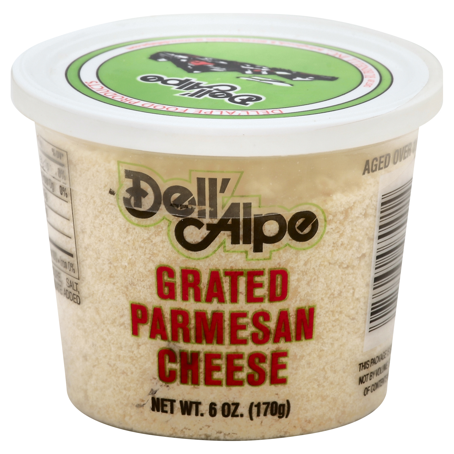 Dell'alpe Grated Cheese 6 Oz