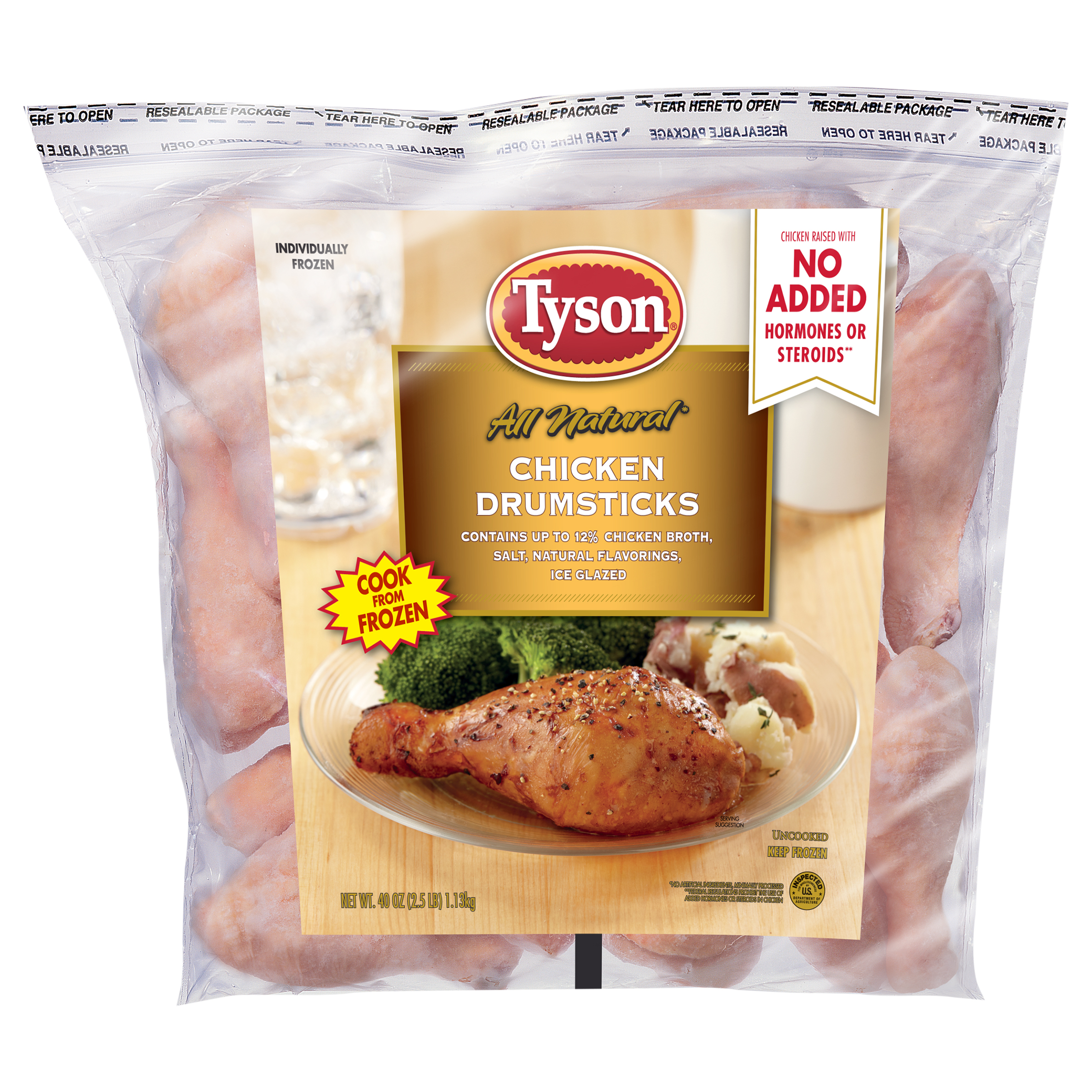 Tyson Chicken Drumsticks, 2.5 Lb. (frozen)
