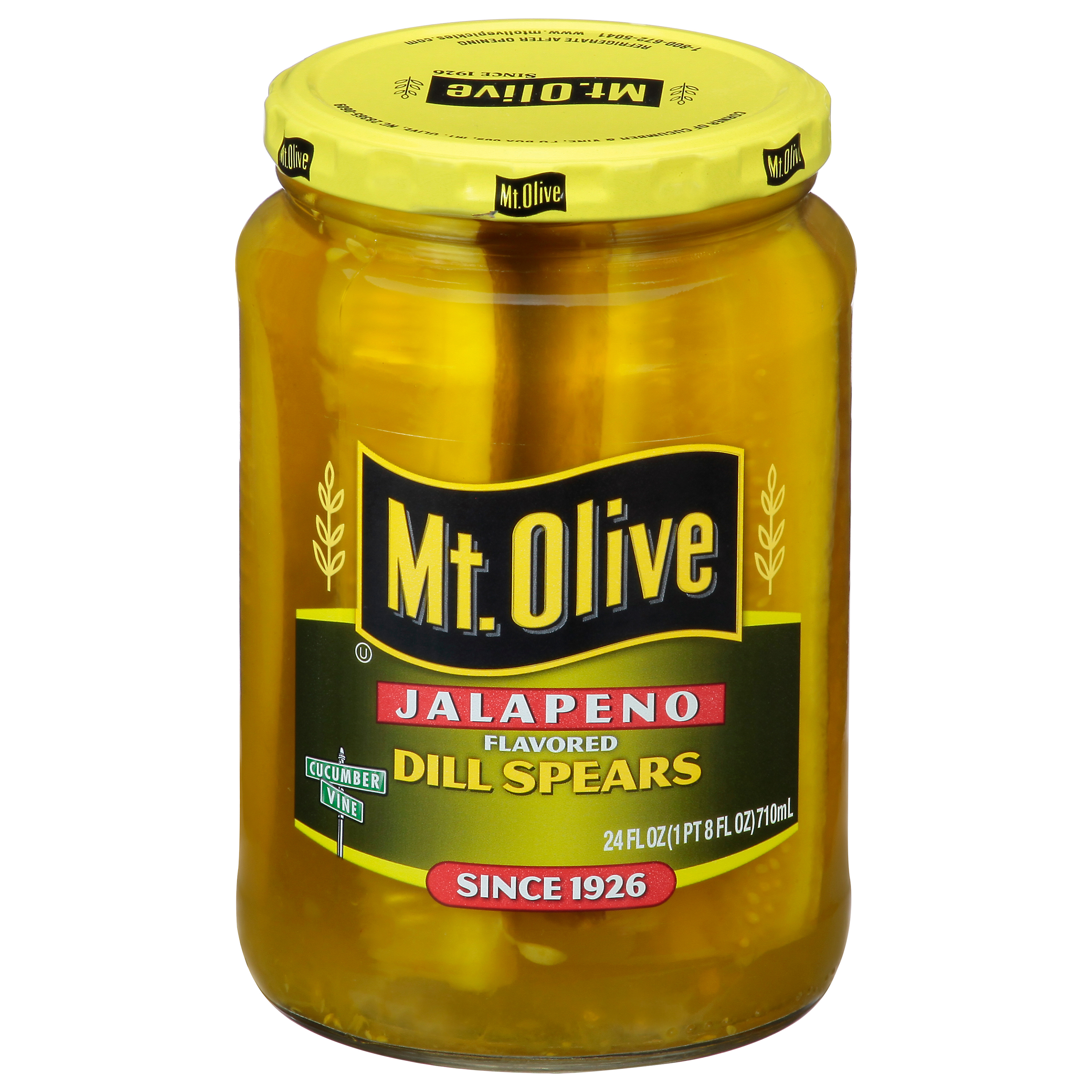Mt Olive Dill Spears Jalapeno Pickles 24 Fl Oz