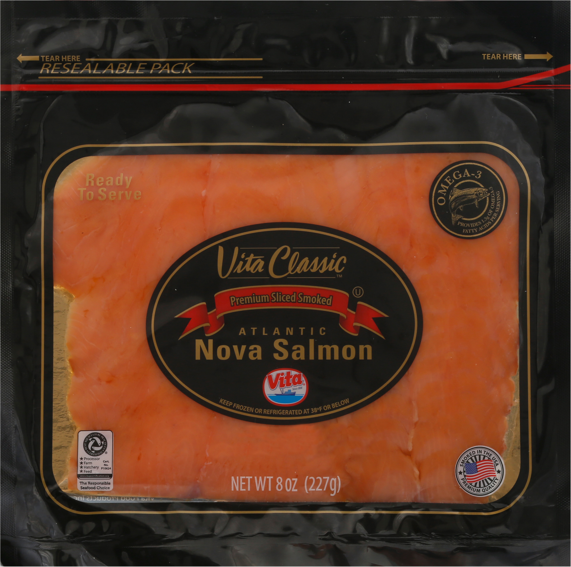 Nova Salmon, Atlantic, Premium, Sliced Smoked