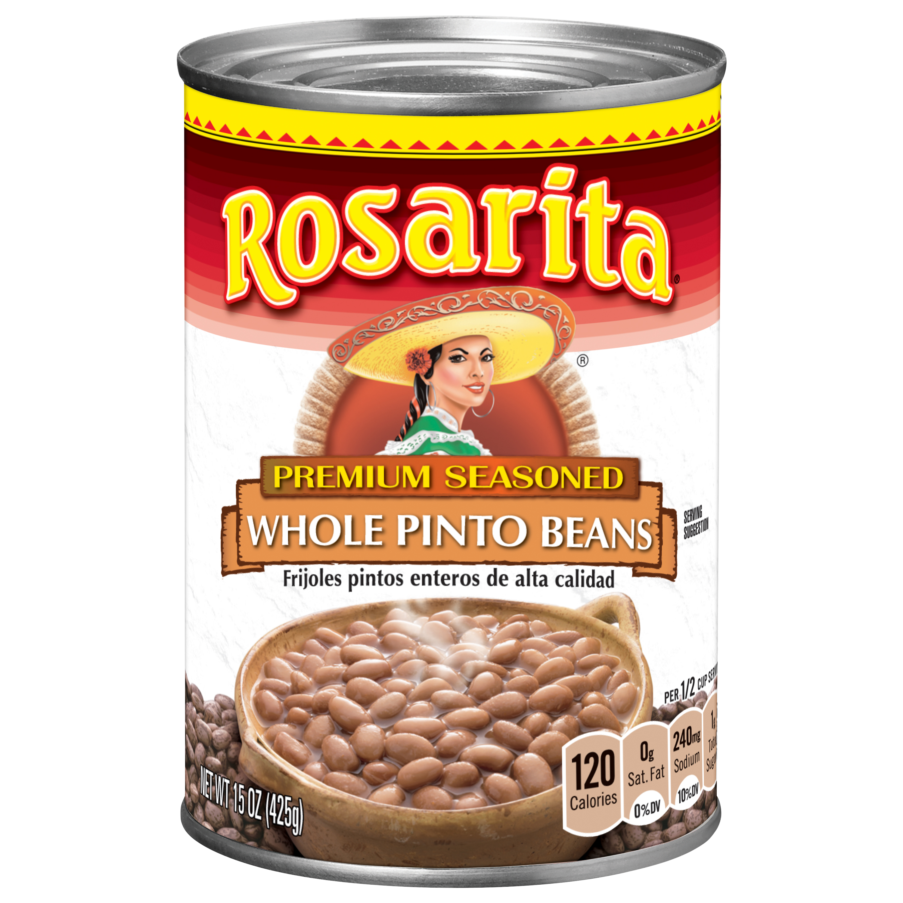 Rosarita Pinto Bean Whole, 15 Oz